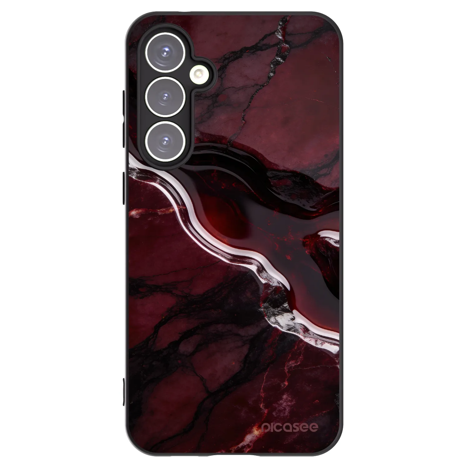 Picasee husă neagră din silicon pentru Samsung Galaxy S23 FE S711B - Cherry stone