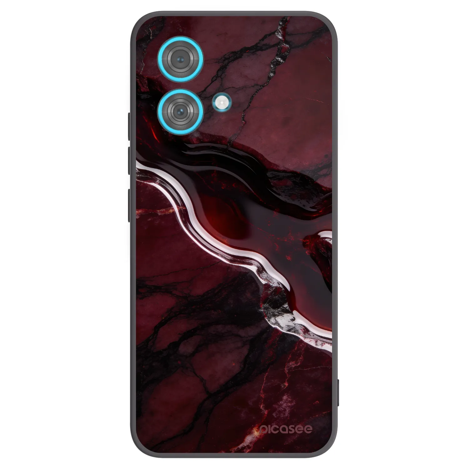 Picasee husă neagră din silicon pentru Motorola Edge 40 Neo - Cherry stone