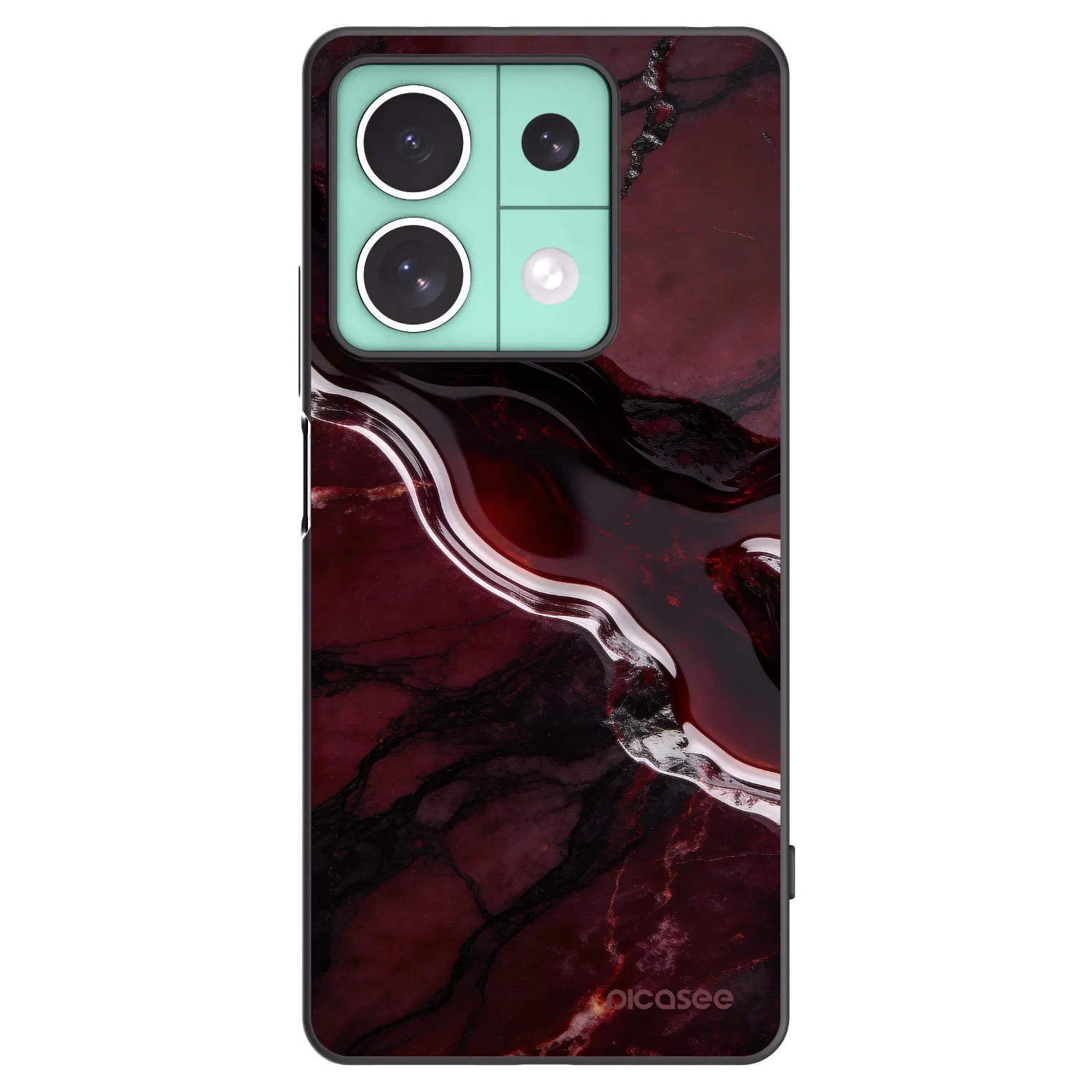 Picasee husă neagră din silicon pentru Xiaomi Redmi Note 13 5G - Cherry stone