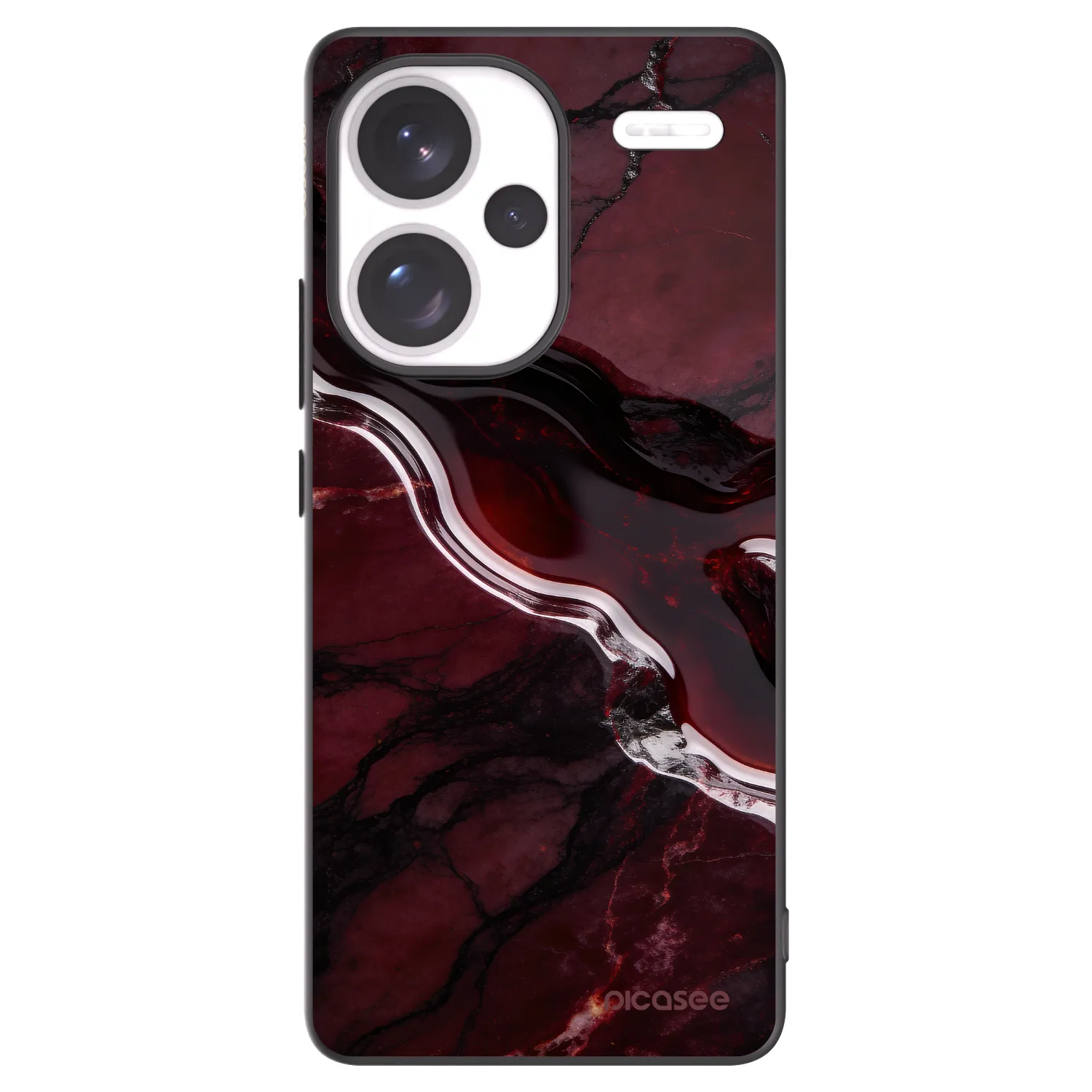 Picasee husă neagră din silicon pentru Xiaomi Redmi Note 13 Pro+ 5G - Cherry stone