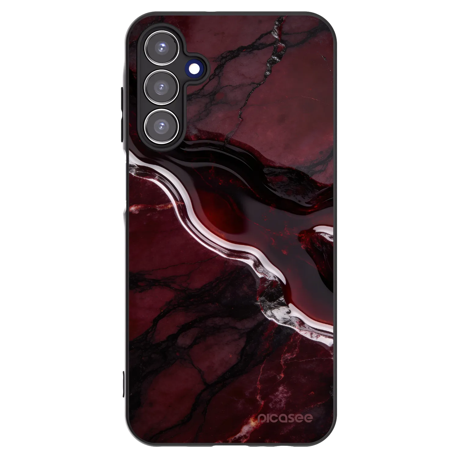 Picasee husă neagră din silicon pentru Samsung Galaxy A15 A155F 4G - Cherry stone
