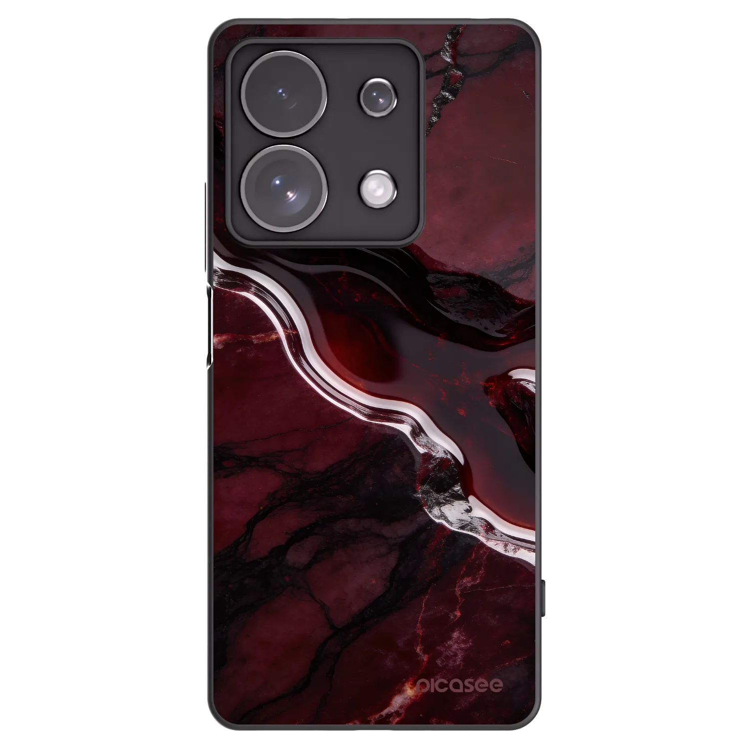 Picasee husă neagră din silicon pentru Xiaomi Redmi Note 13 Pro 4G - Cherry stone