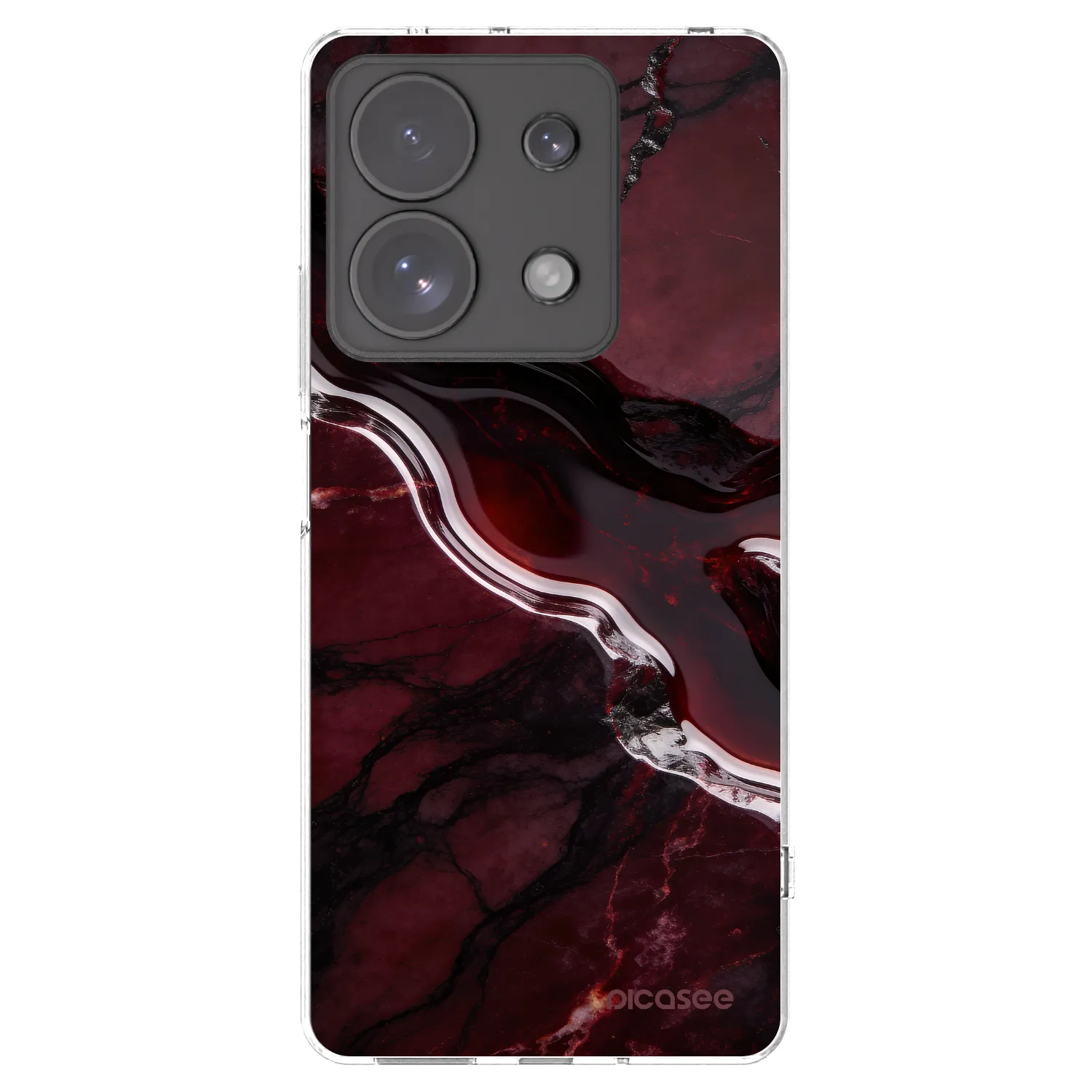 Picasee husă transparentă din silicon pentru Xiaomi Redmi Note 13 Pro 4G - Cherry stone