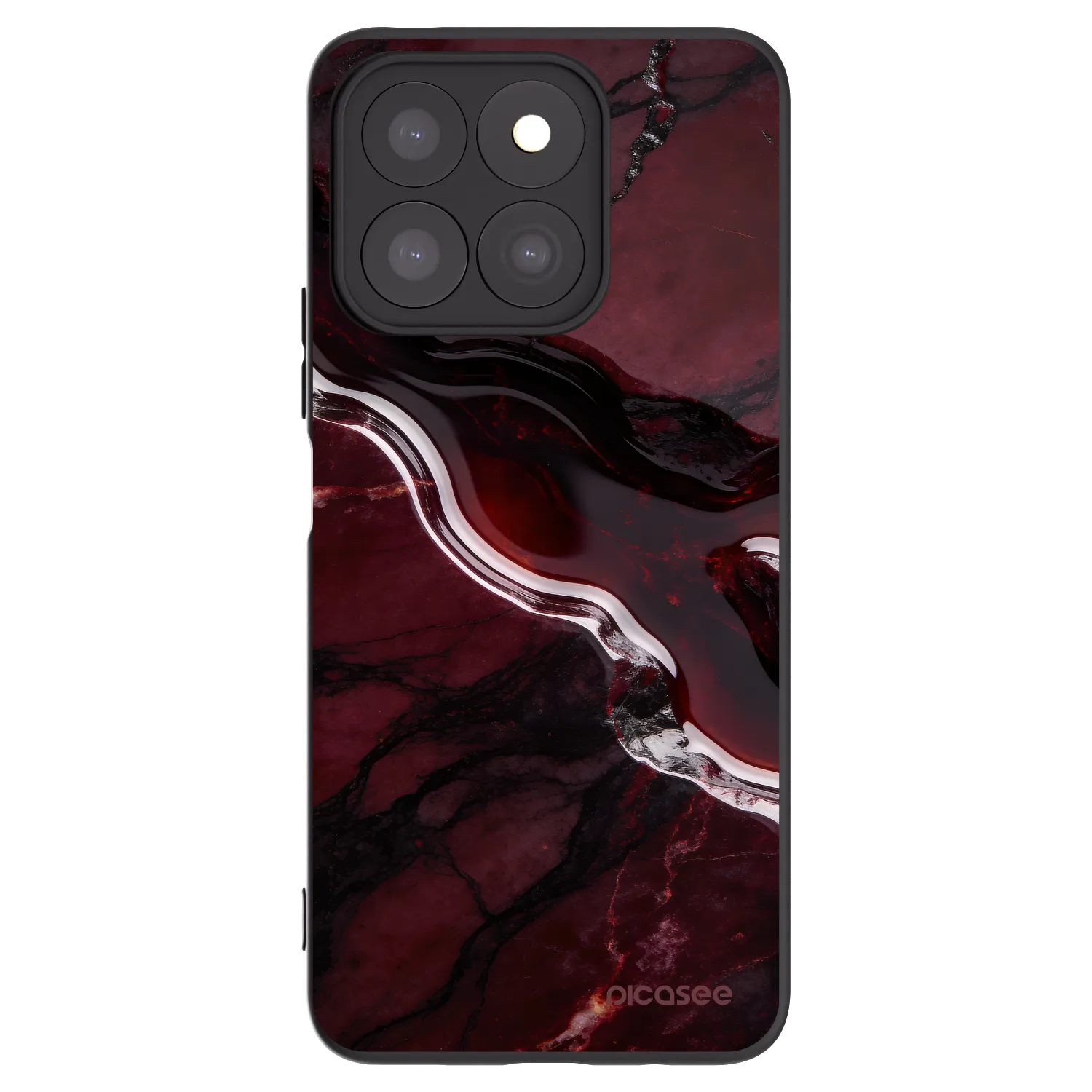 Picasee husă neagră din silicon pentru Honor X8b - Cherry stone