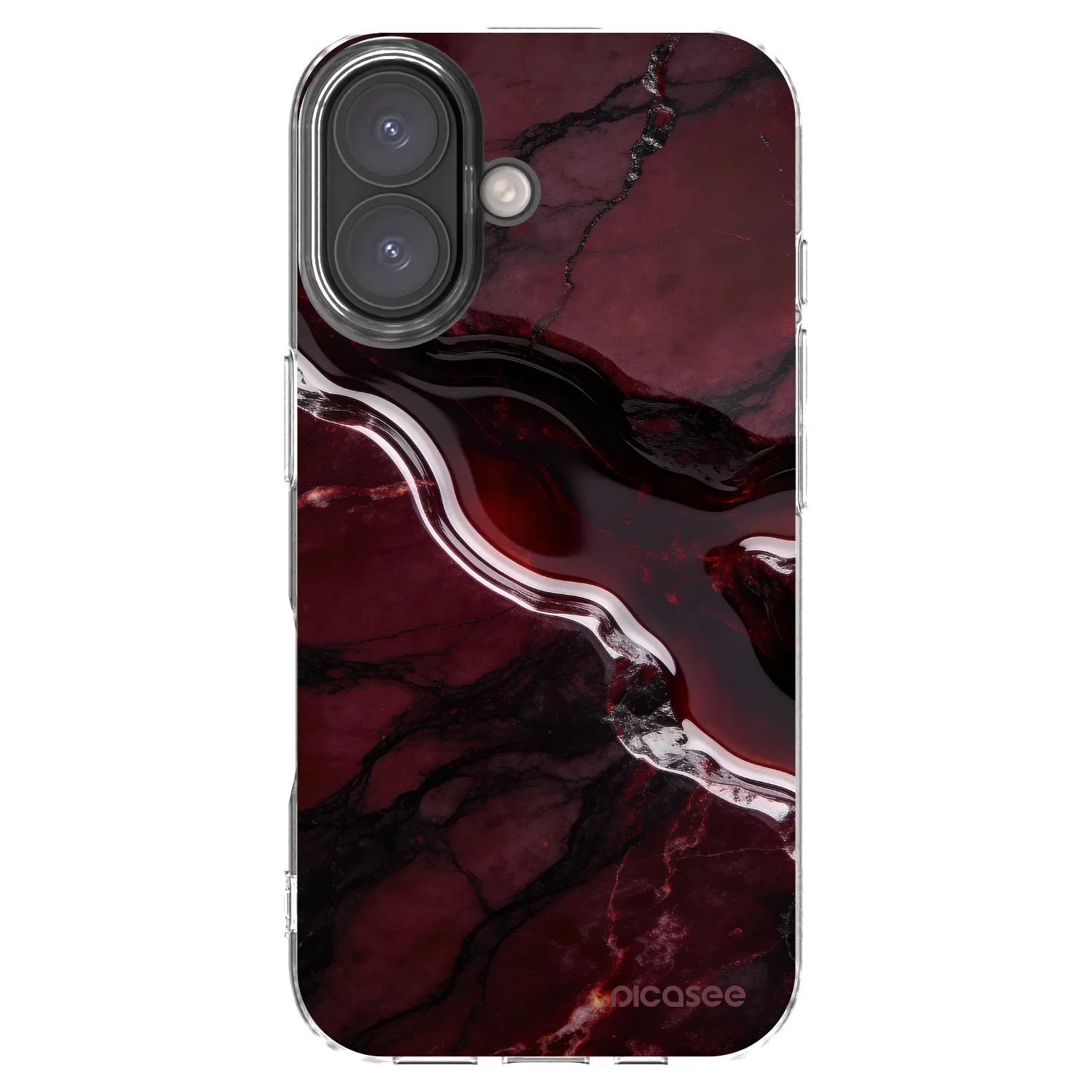 Picasee husă transparentă din silicon pentru Apple iPhone 16 - Cherry stone