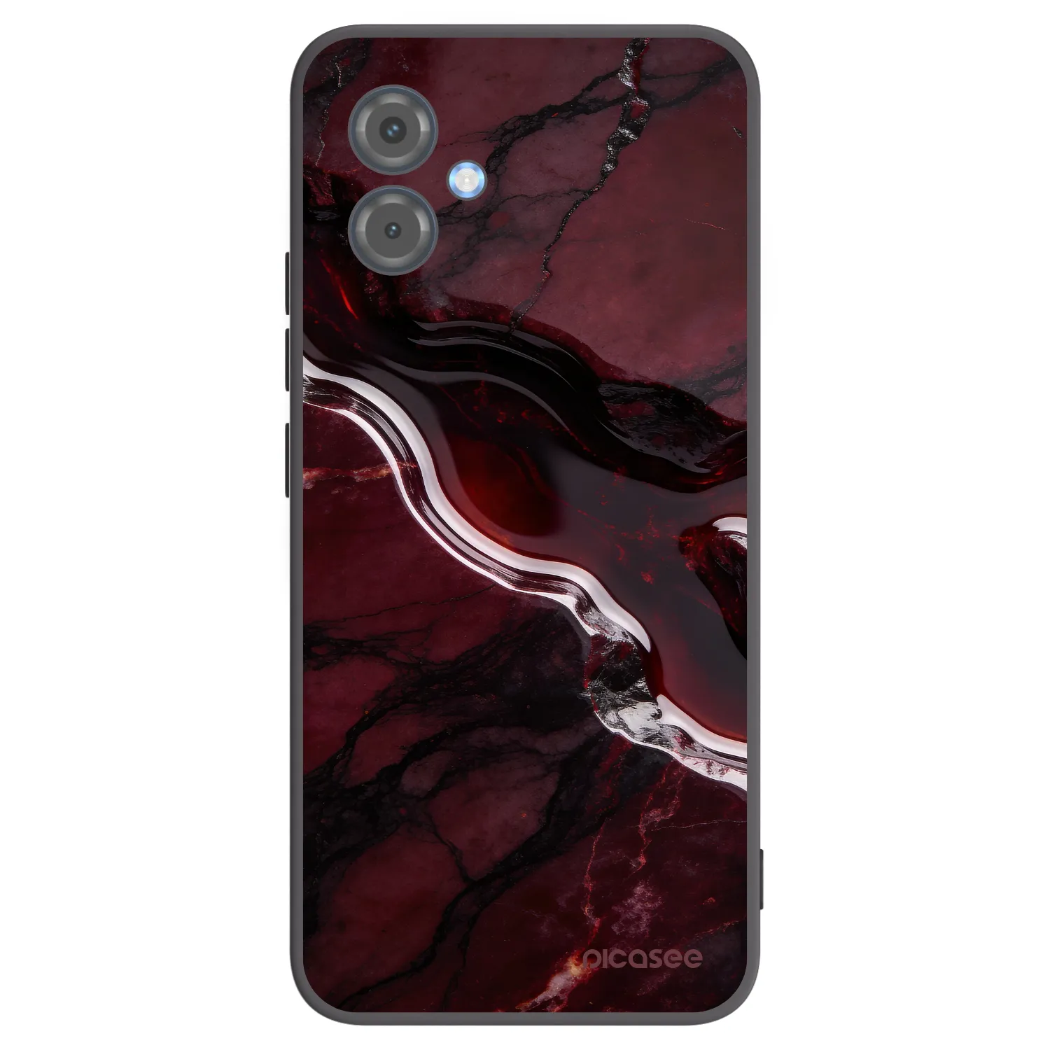 Picasee husă neagră din silicon pentru Motorola Moto G14 - Cherry stone