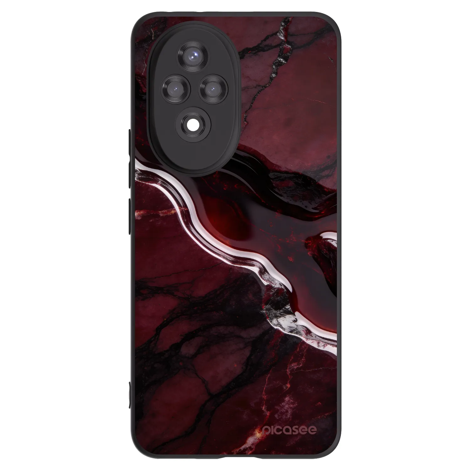 Picasee husă neagră din silicon pentru Honor 200 5G - Cherry stone