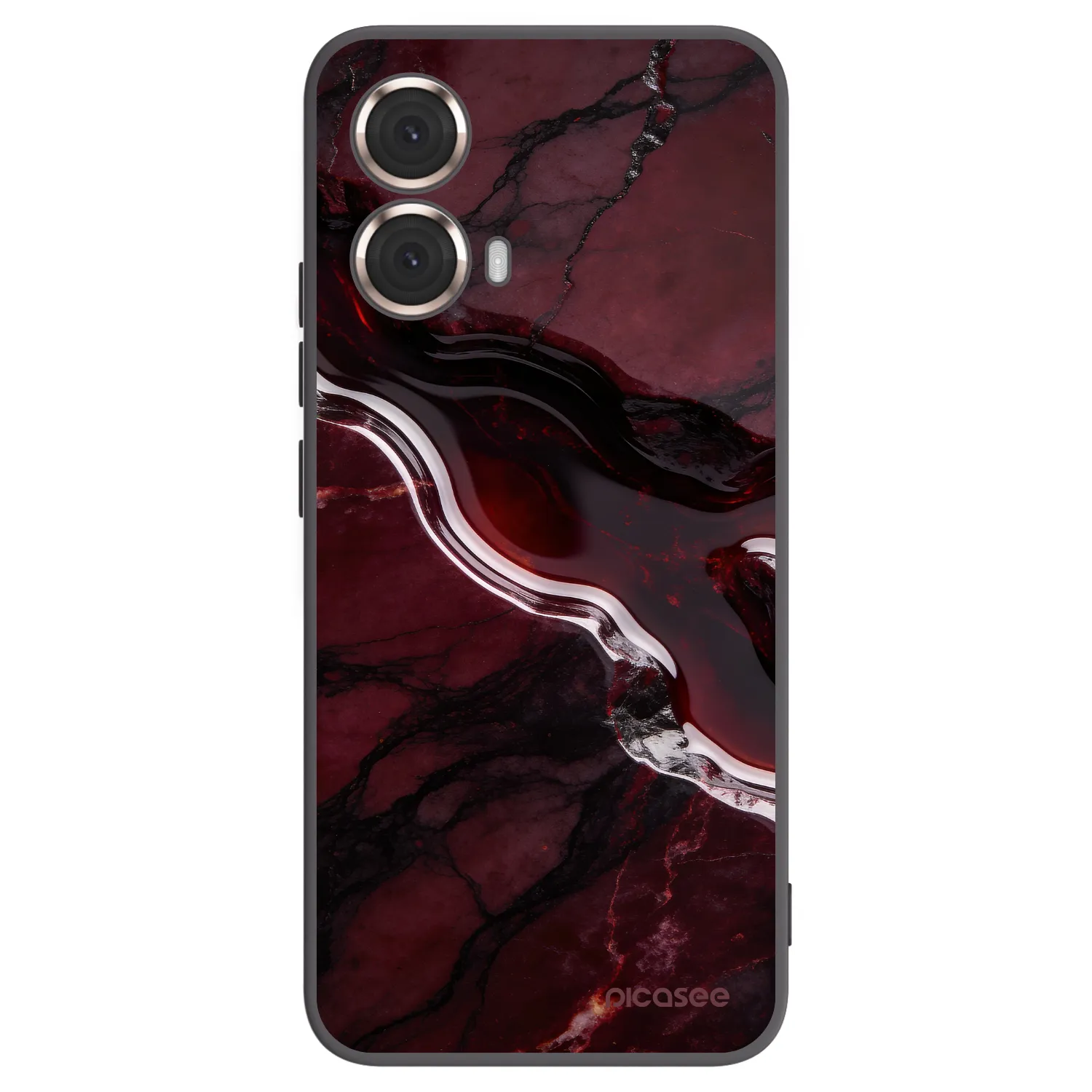 Picasee husă neagră din silicon pentru Motorola Moto G85 - Cherry stone