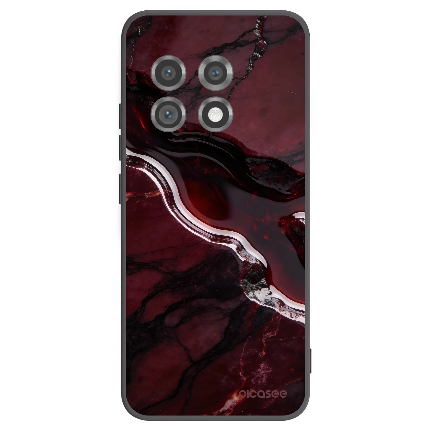 Picasee husă neagră din silicon pentru OnePlus 11 5G - Cherry stone