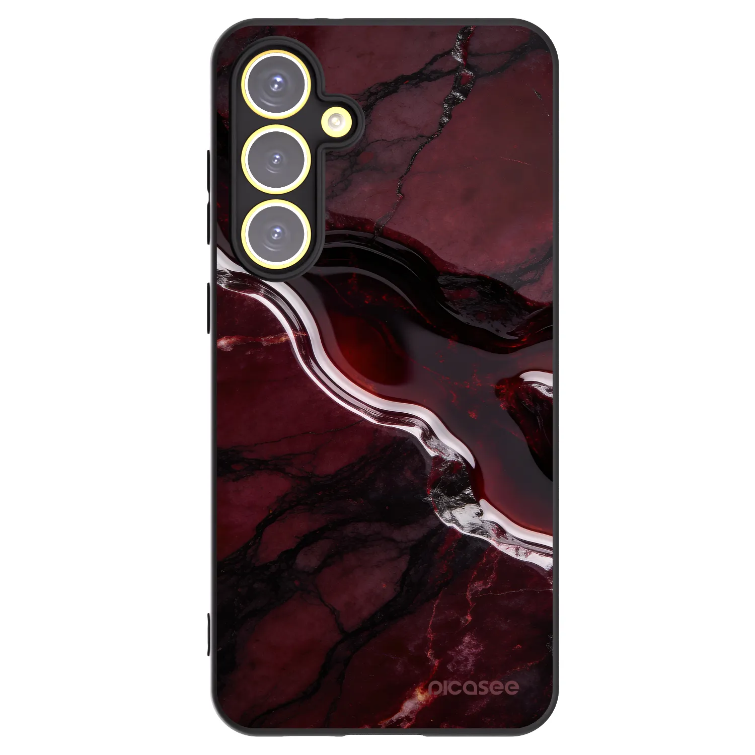 Picasee husă neagră din silicon pentru Samsung Galaxy S24 FE S721B - Cherry stone