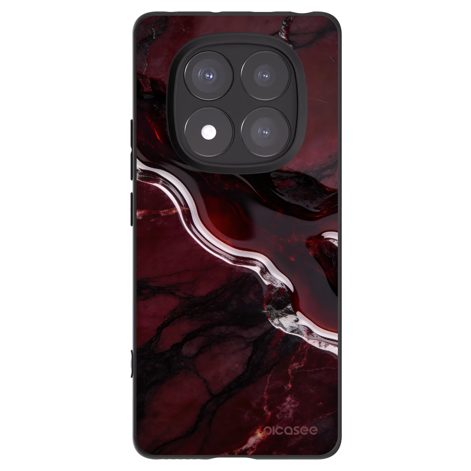 Picasee husă neagră din silicon pentru Xiaomi Redmi Note 14 Pro+ 5G - Cherry stone