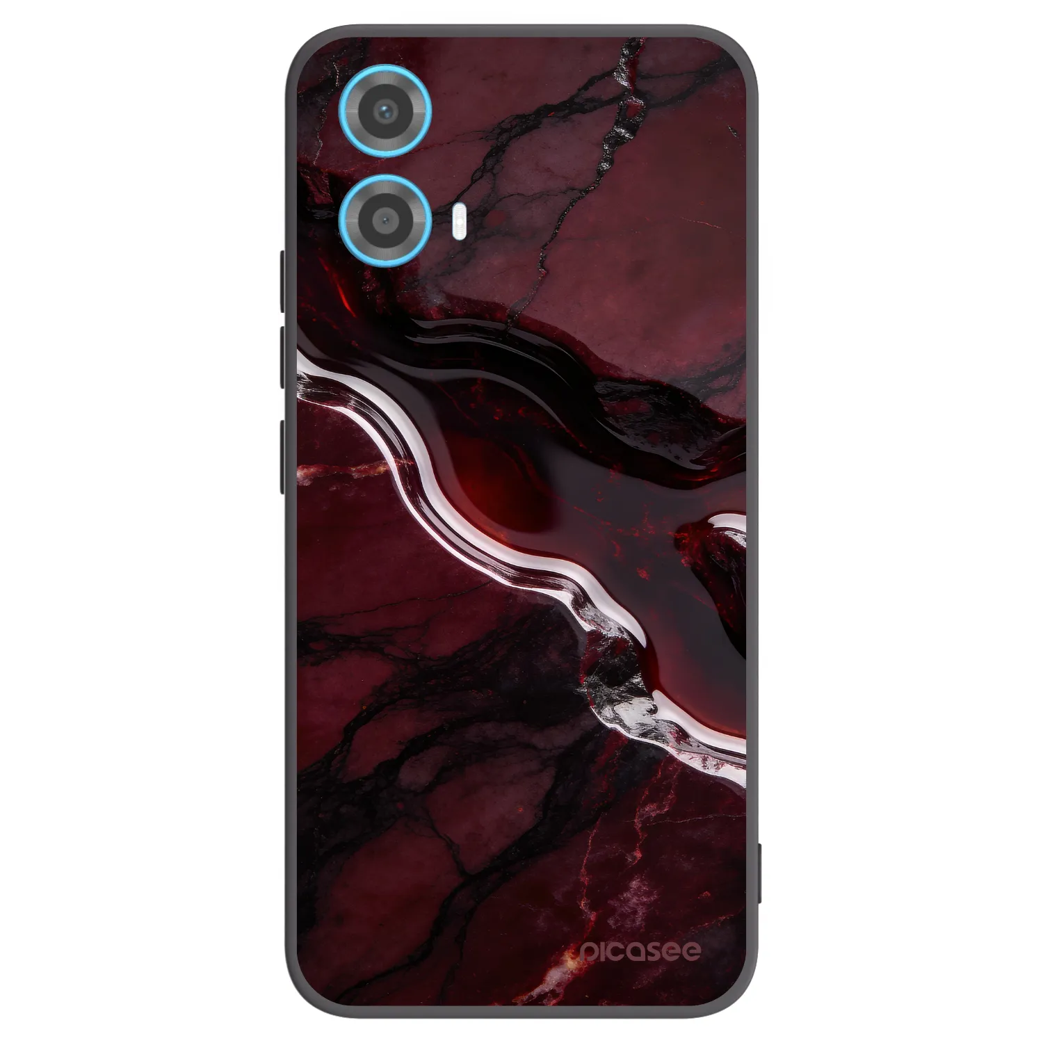 Picasee husă neagră din silicon pentru Motorola Moto G34 5G - Cherry stone