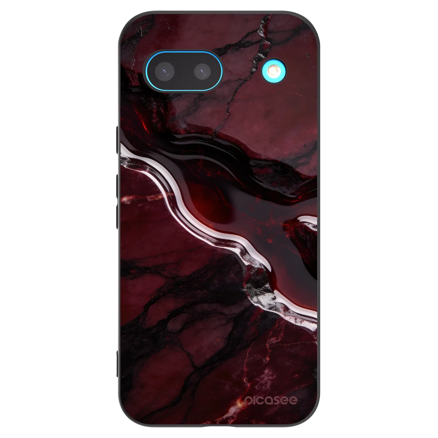 Picasee husă neagră din silicon pentru Google Pixel 8 - Cherry stone