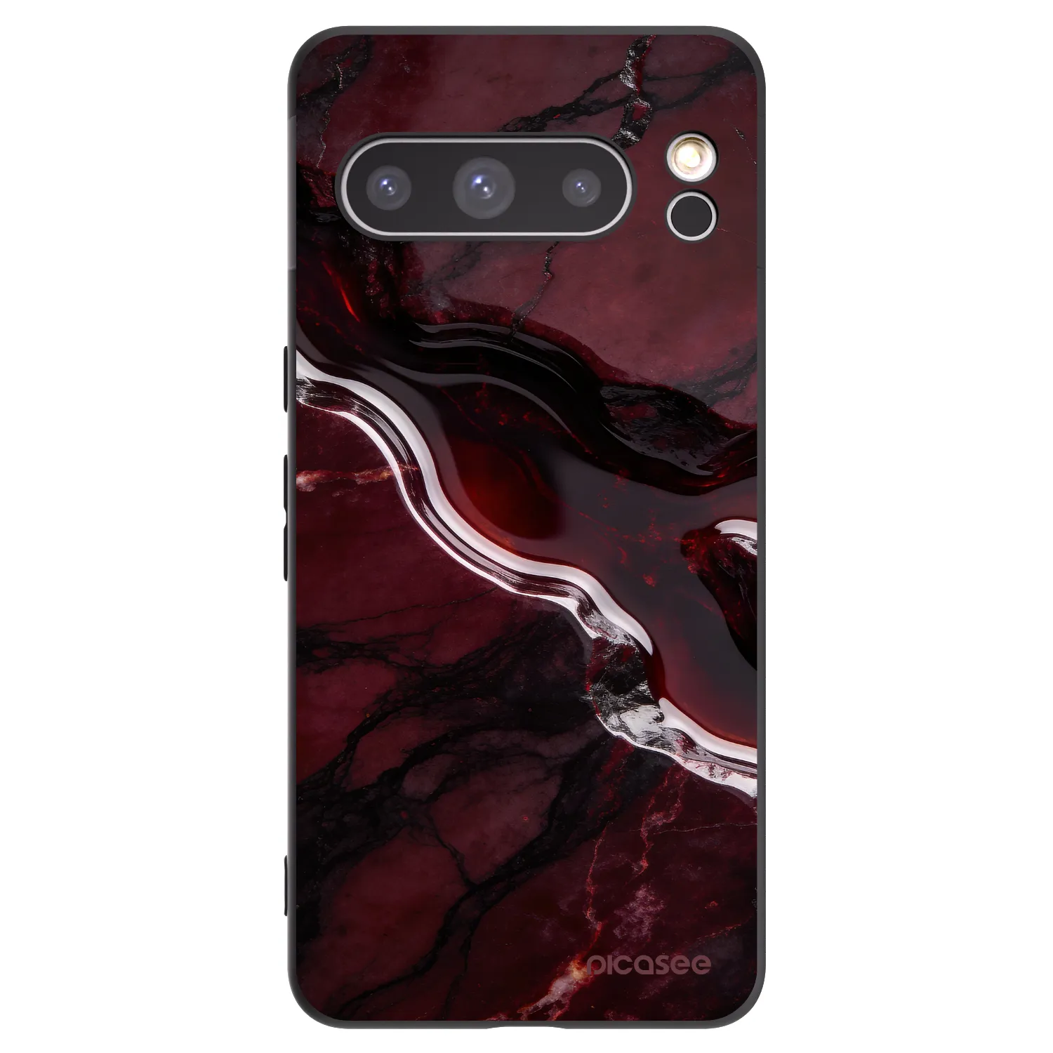 Picasee husă neagră din silicon pentru Google Pixel 8 Pro - Cherry stone