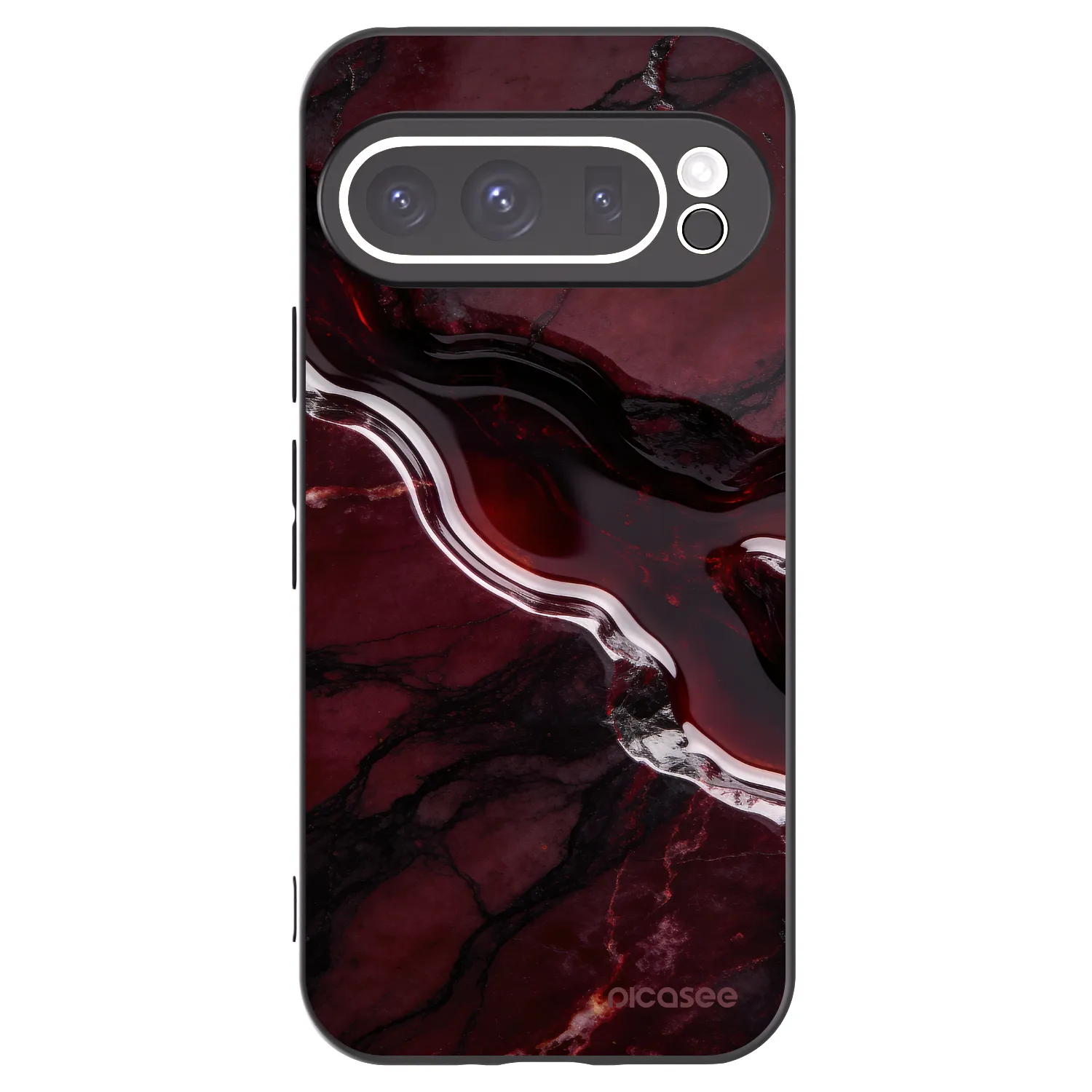 Picasee husă neagră din silicon pentru Google Pixel 9 Pro - Cherry stone