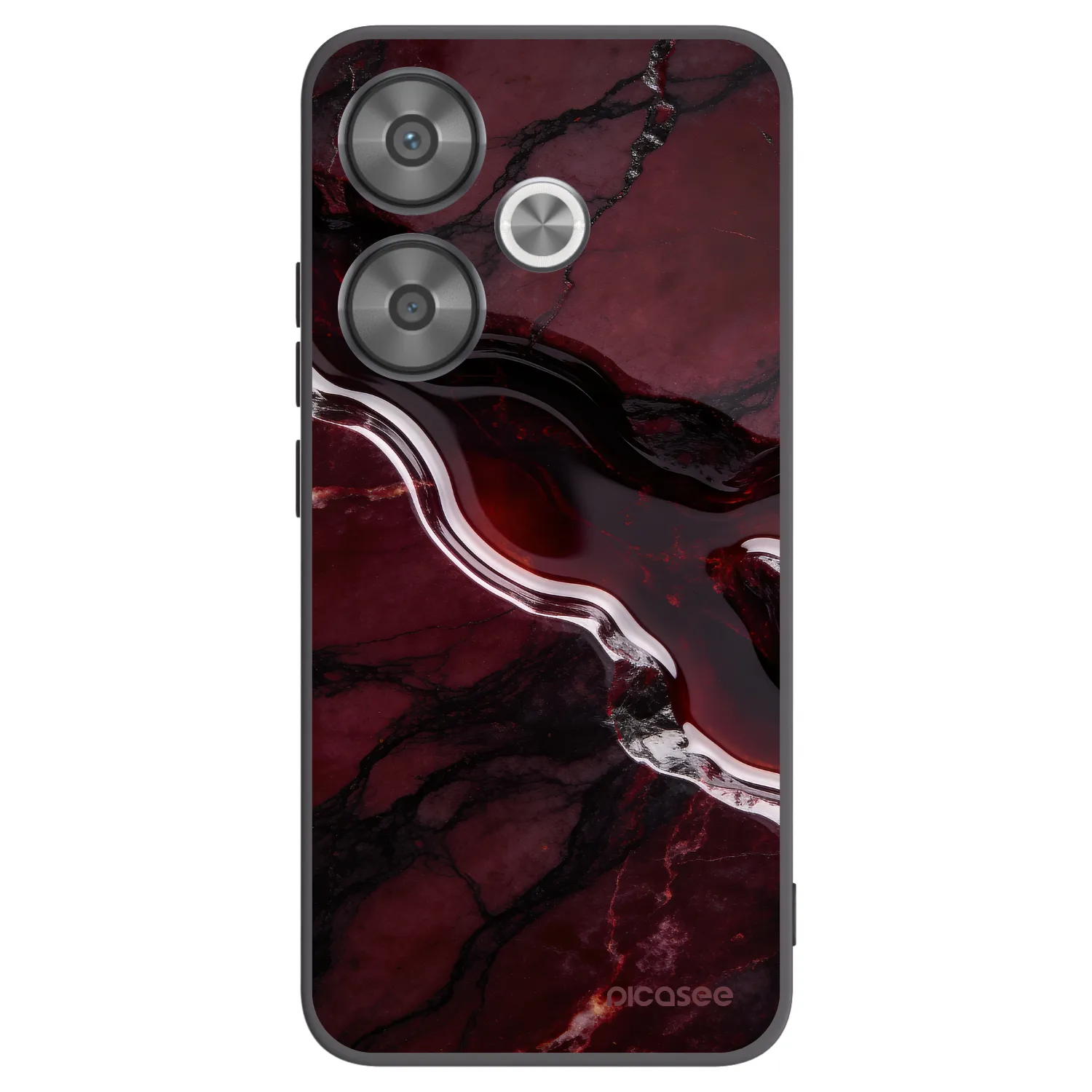 Picasee husă neagră din silicon pentru Xiaomi Poco F6 - Cherry stone