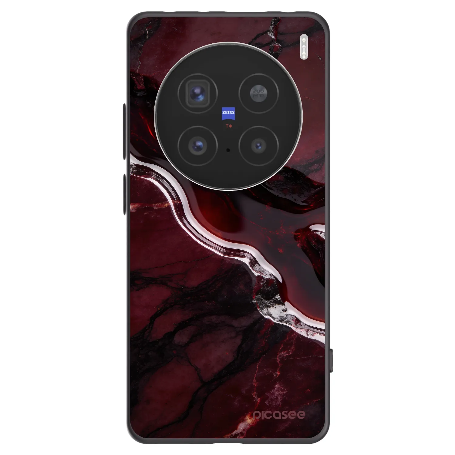 Picasee husă neagră din silicon pentru Vivo X200 Pro - Cherry stone