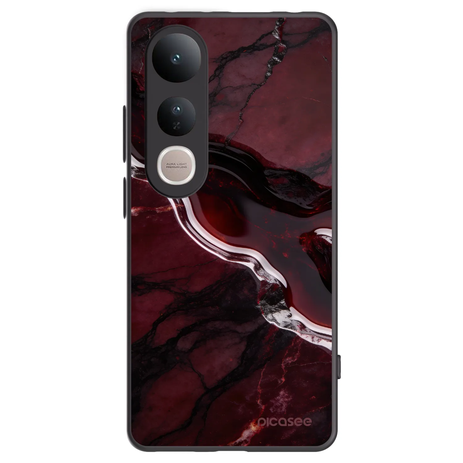 Picasee husă neagră din silicon pentru Vivo V50 Lite 5G - Cherry stone