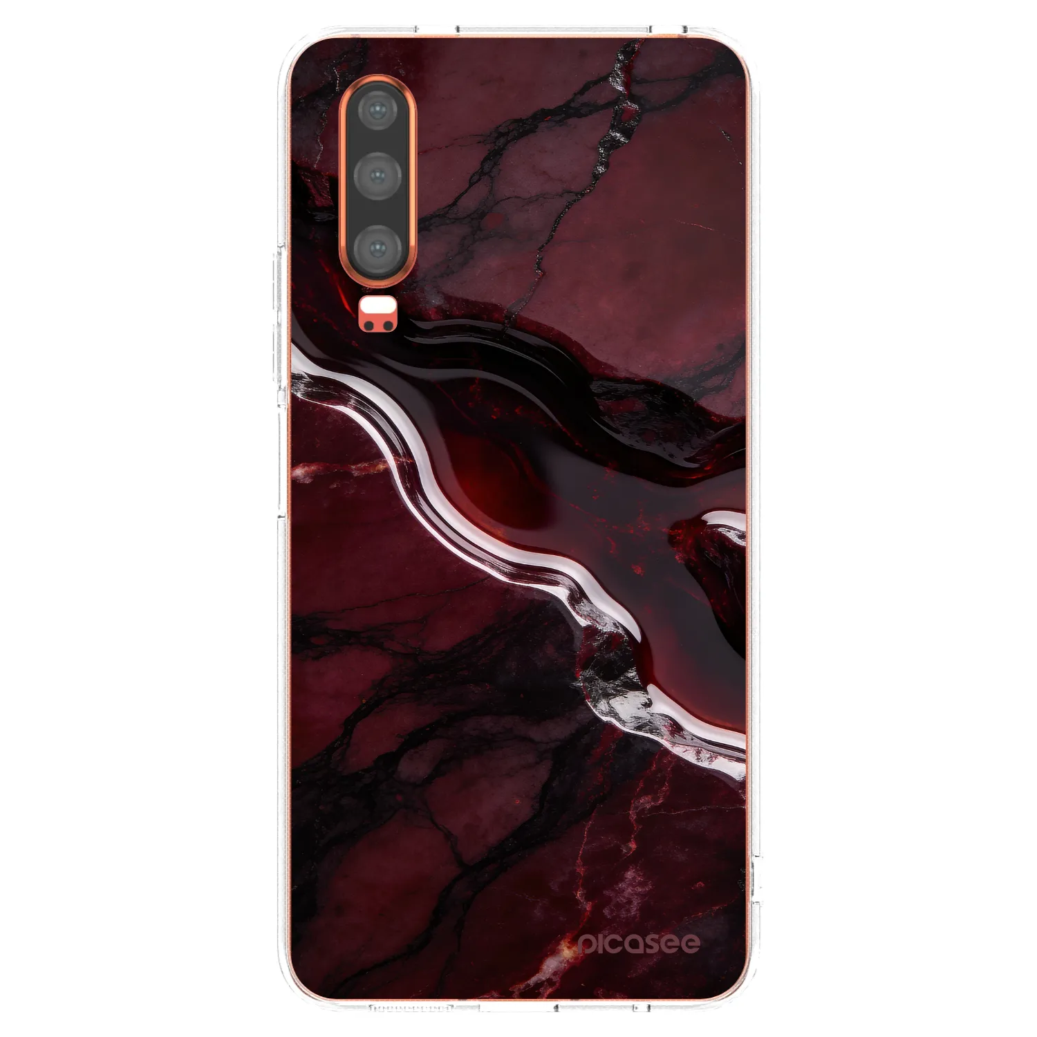 Picasee husă transparentă din silicon pentru Huawei P30 - Cherry stone