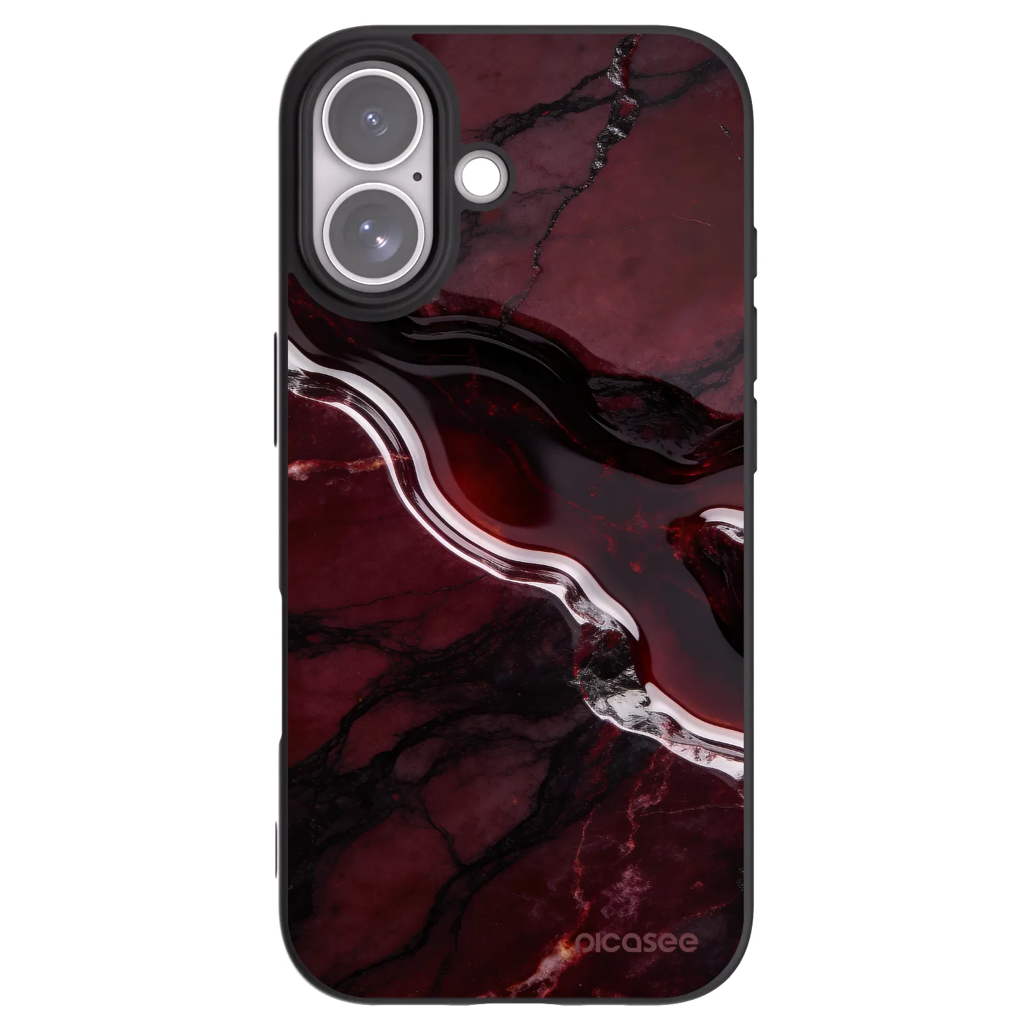 Picasee husă neagră din silicon pentru Apple iPhone 17 - Cherry stone