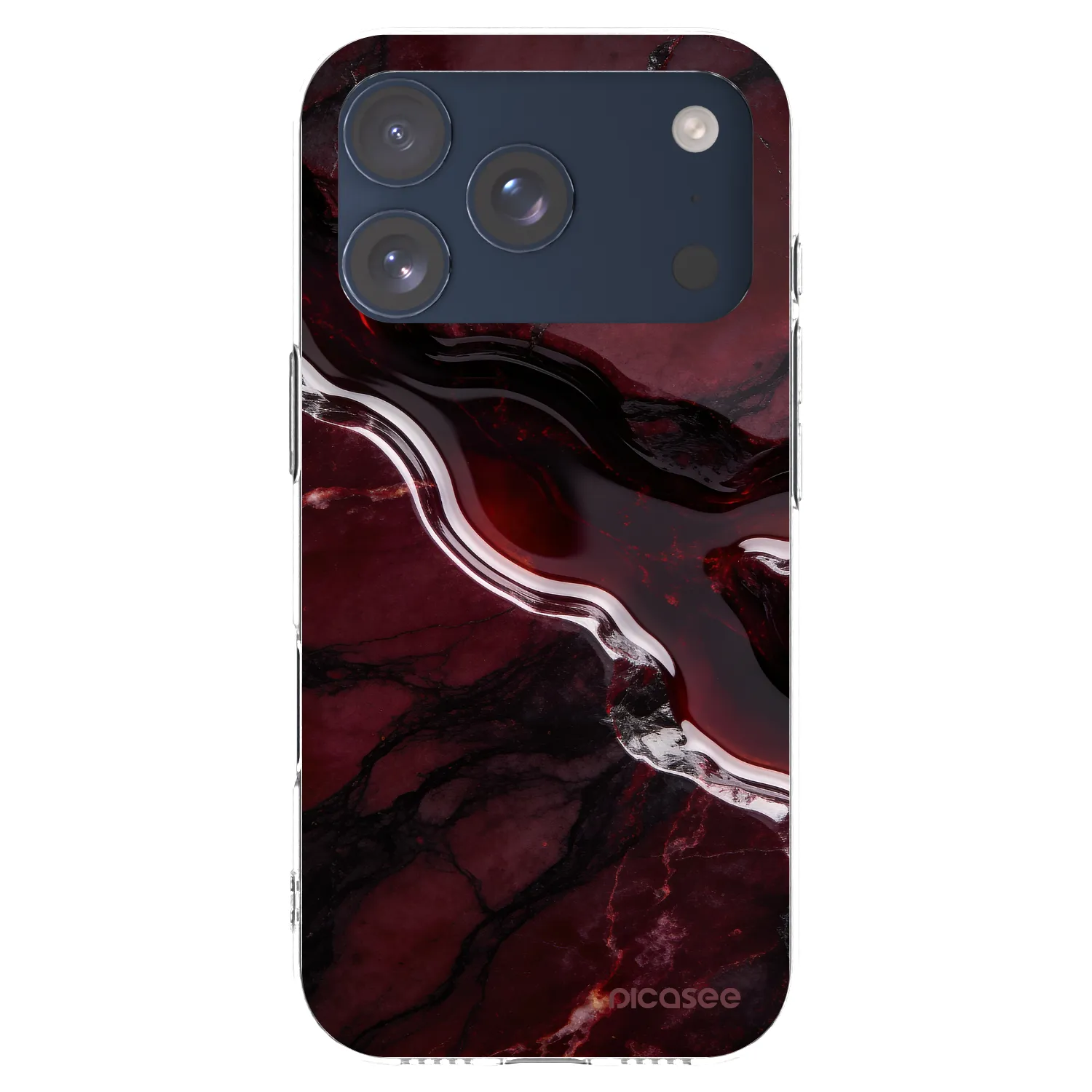 Picasee husă transparentă din silicon pentru Apple iPhone 17 Pro - Cherry stone