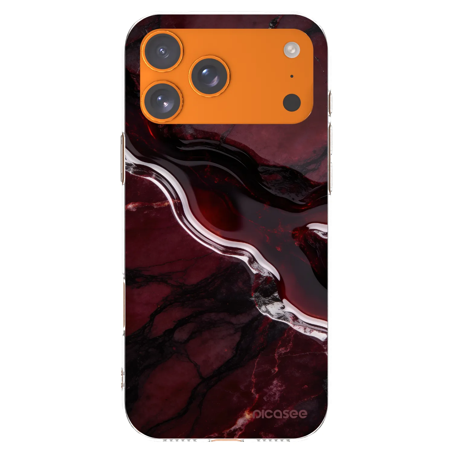 Picasee husă transparentă din silicon pentru Apple iPhone 17 Pro Max - Cherry stone