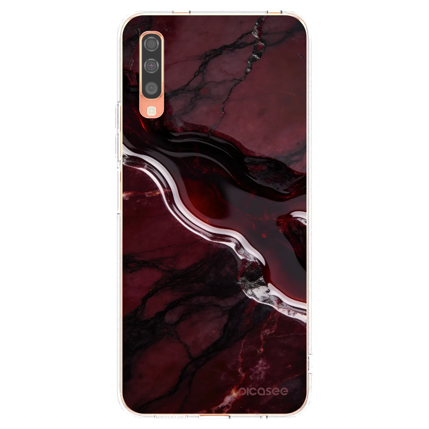 Picasee husă transparentă din silicon pentru Samsung Galaxy A70 A705F - Cherry stone
