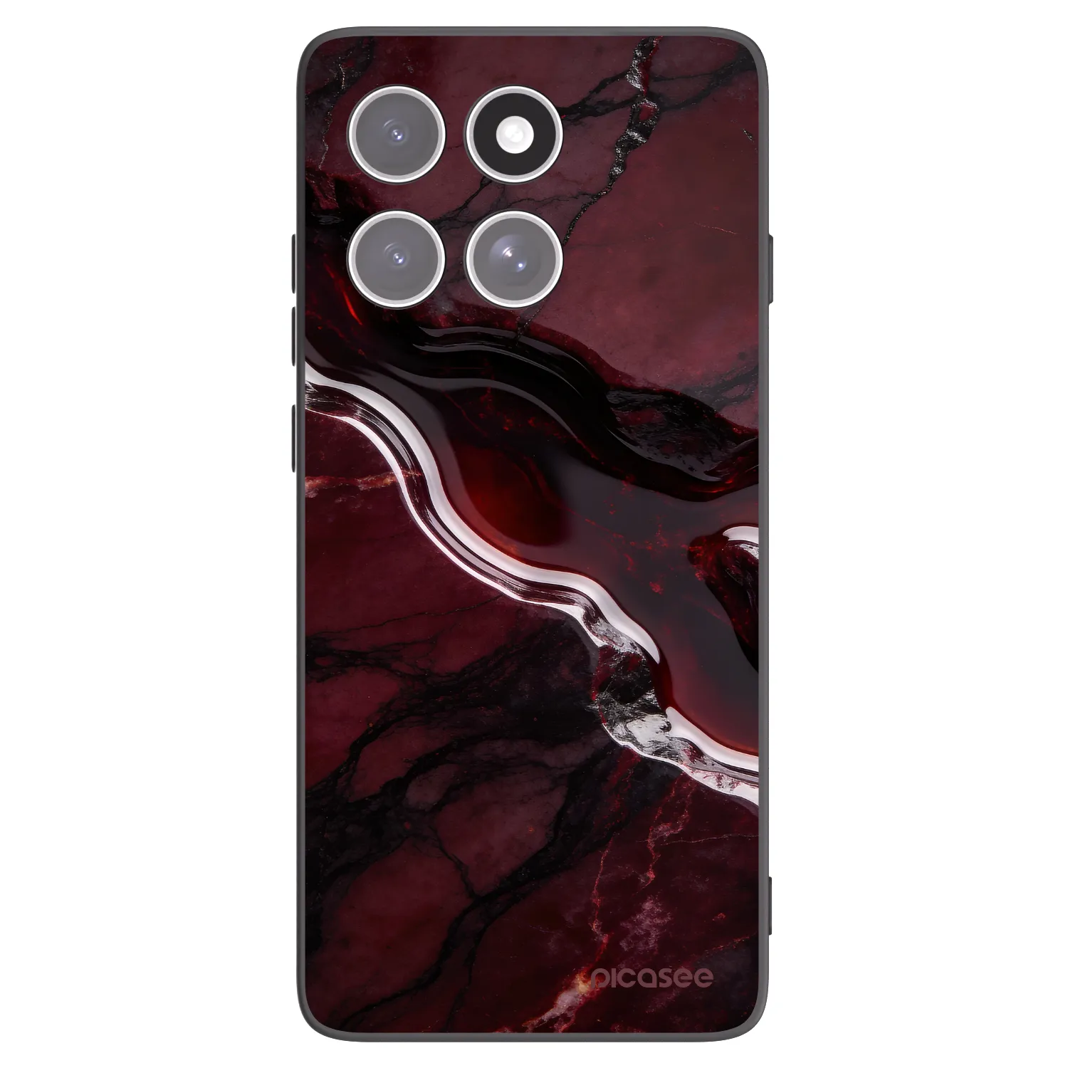 Picasee husă neagră din silicon pentru Motorola Edge 60 Pro - Cherry stone