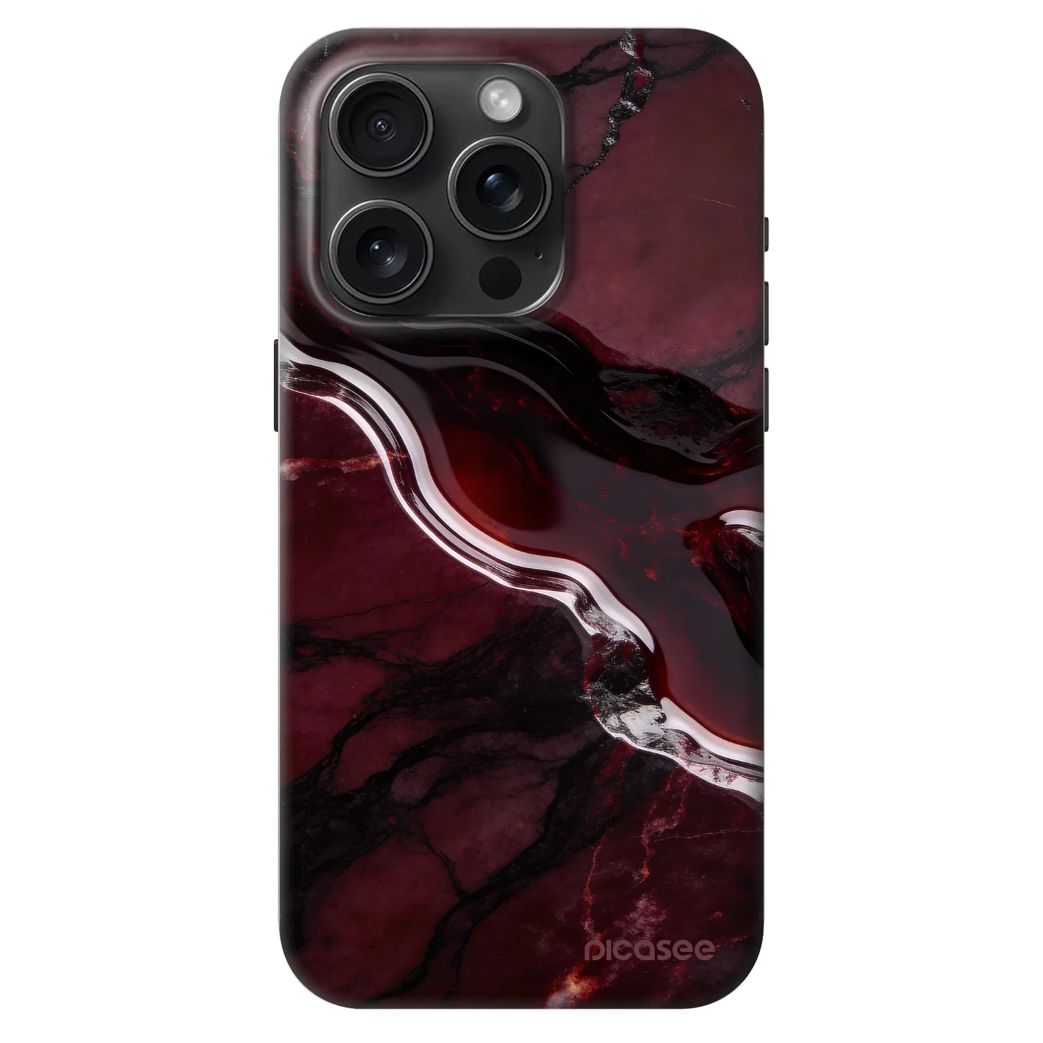 Picasee Fashion Case MagSafe pentru Apple iPhone 15 Pro - Cherry stone