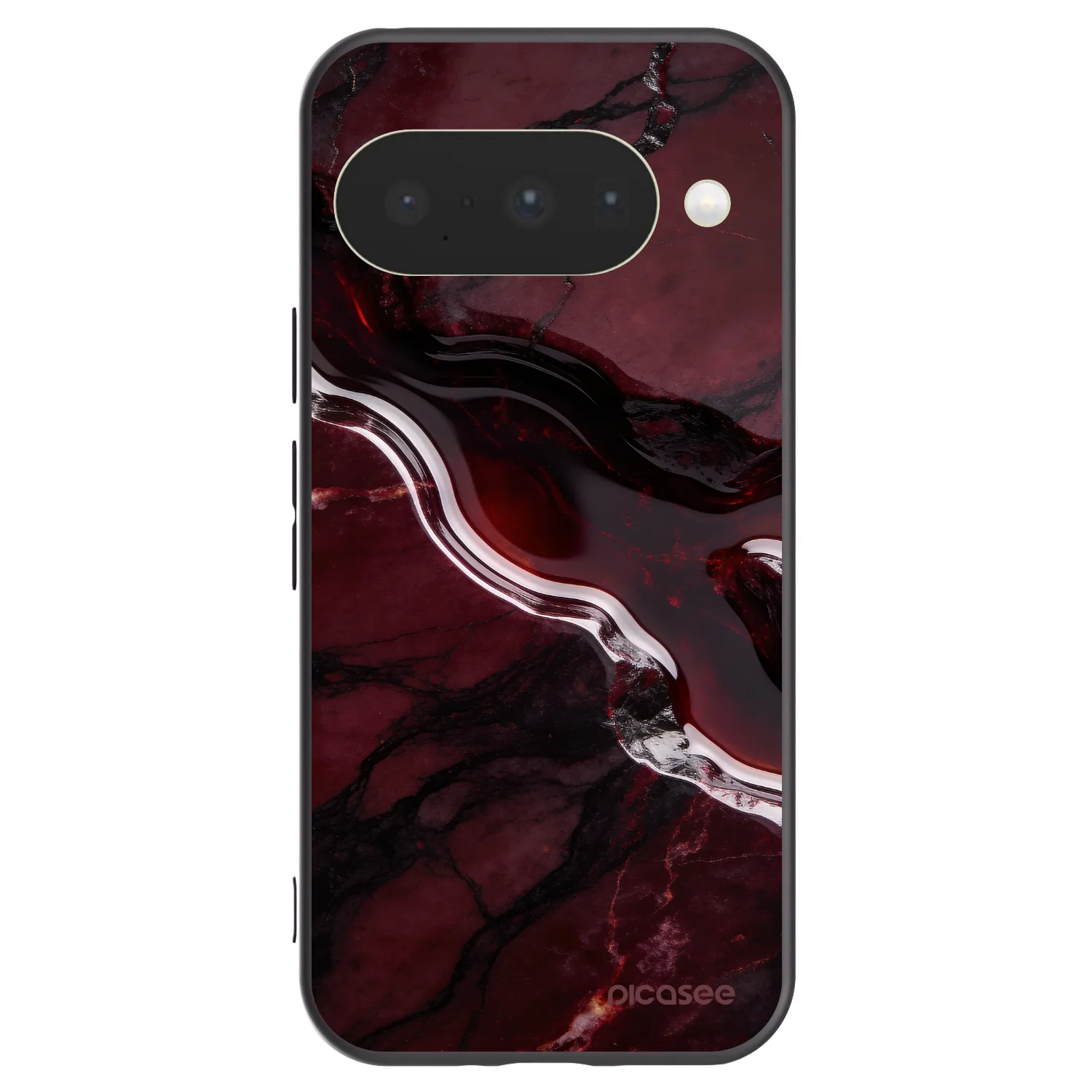 Picasee husă neagră din silicon pentru Google Pixel 10 - Cherry stone