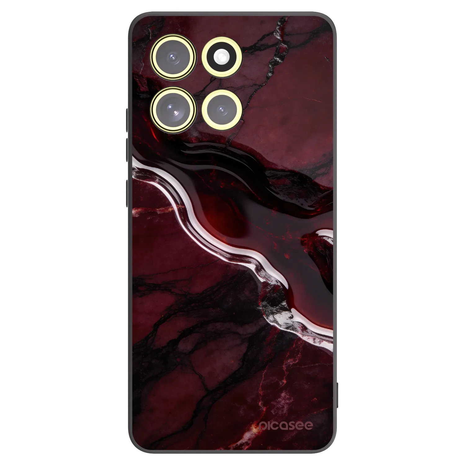 Picasee husă neagră din silicon pentru Motorola Moto G86 Power 5G - Cherry stone