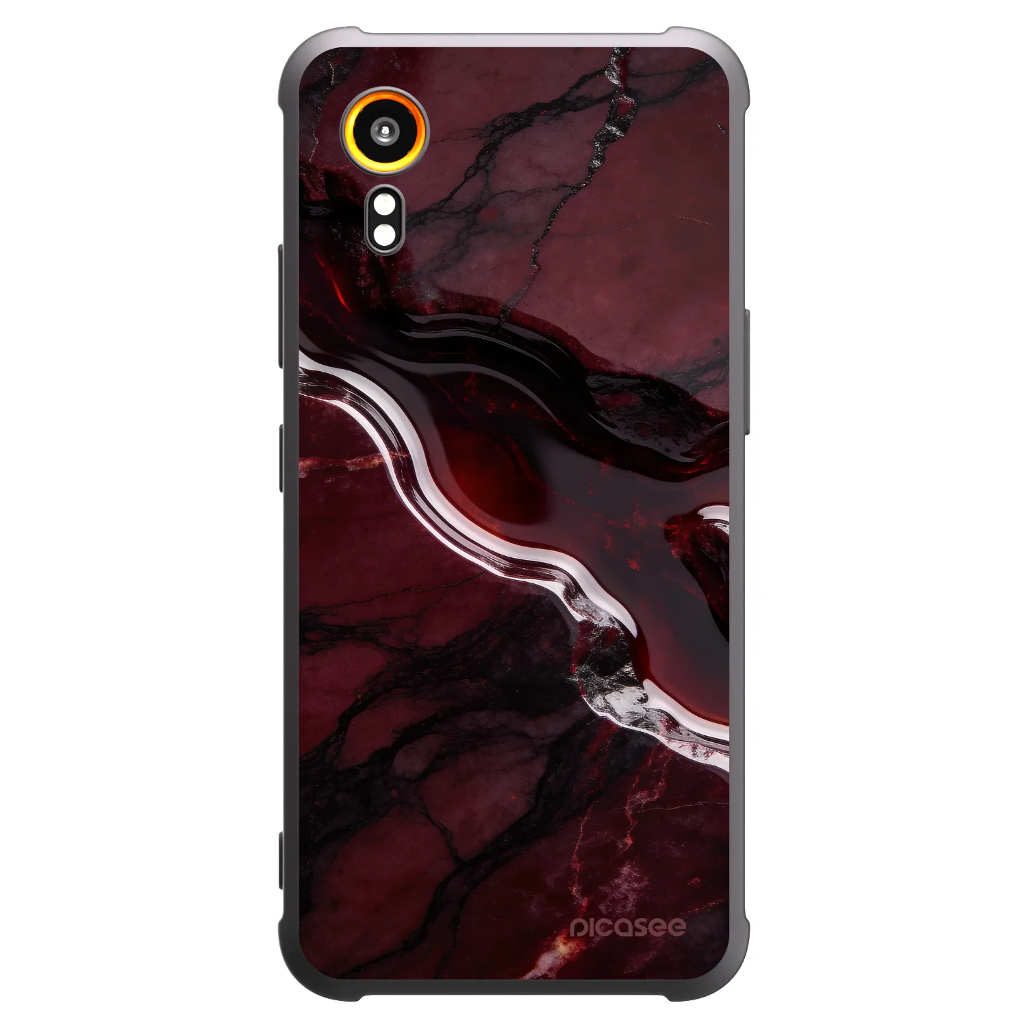 Picasee husă neagră din silicon pentru Samsung Galaxy XCover 7 - Cherry stone