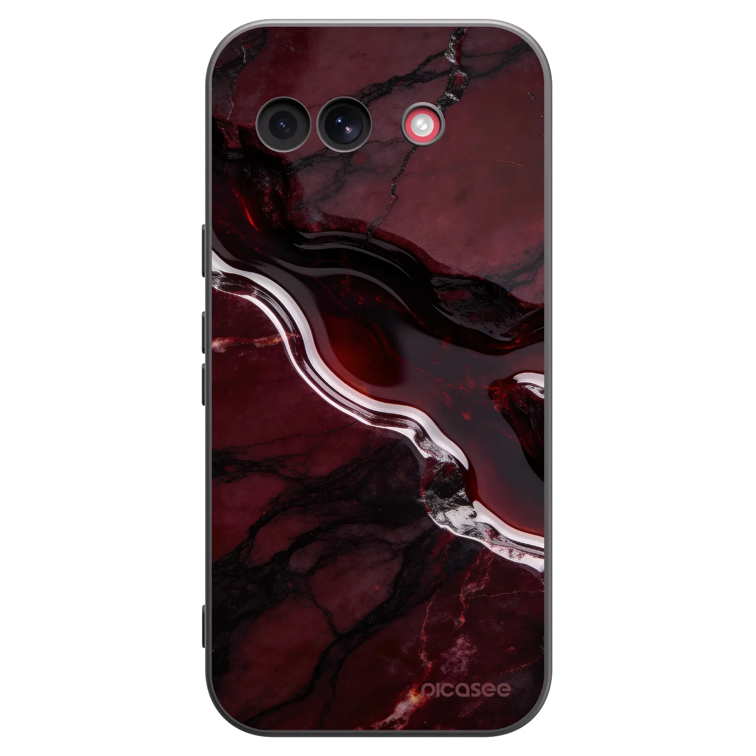 Picasee husă neagră din silicon pentru Google Pixel 10a - Cherry stone