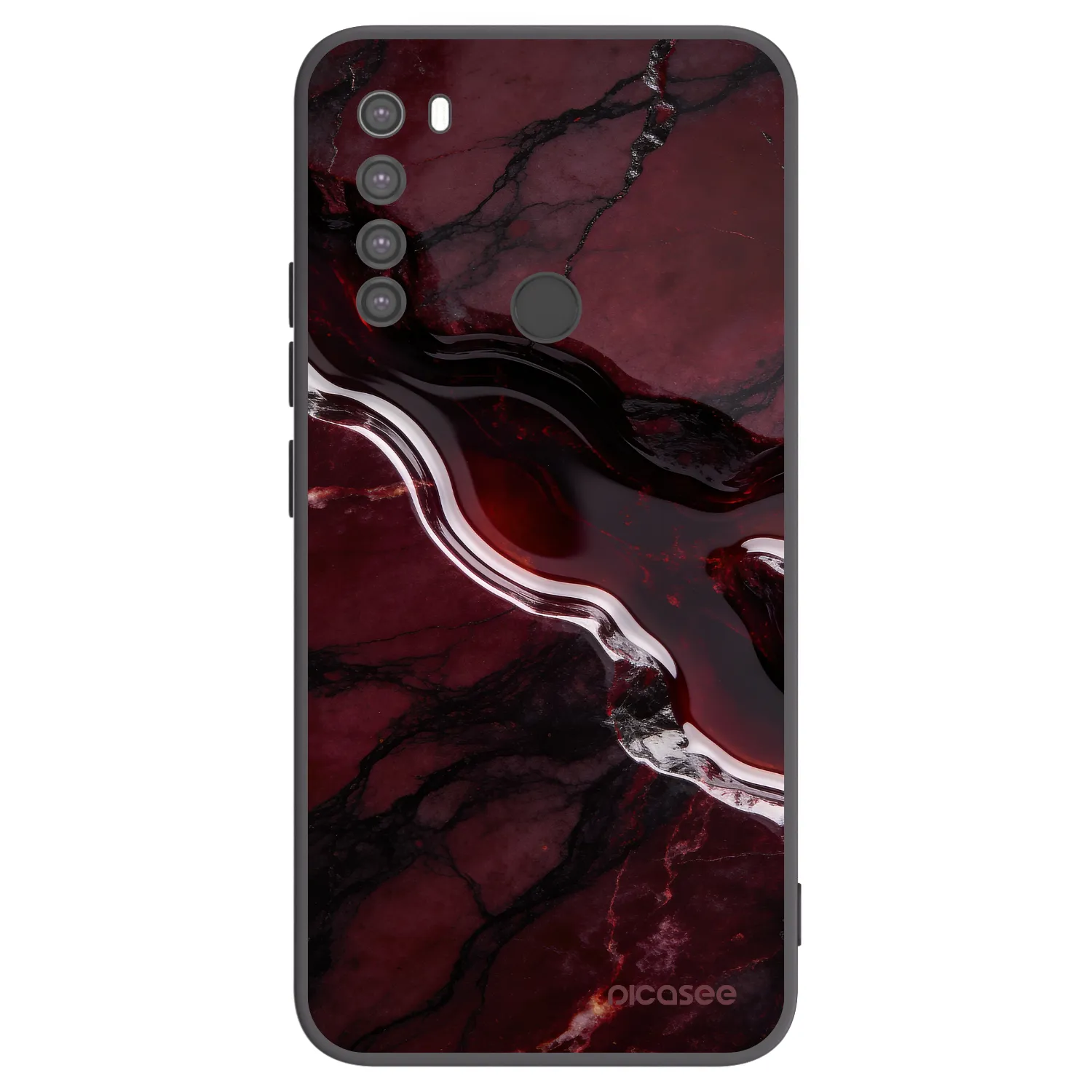 Picasee husă neagră din silicon pentru Xiaomi Redmi Note 8 - Cherry stone