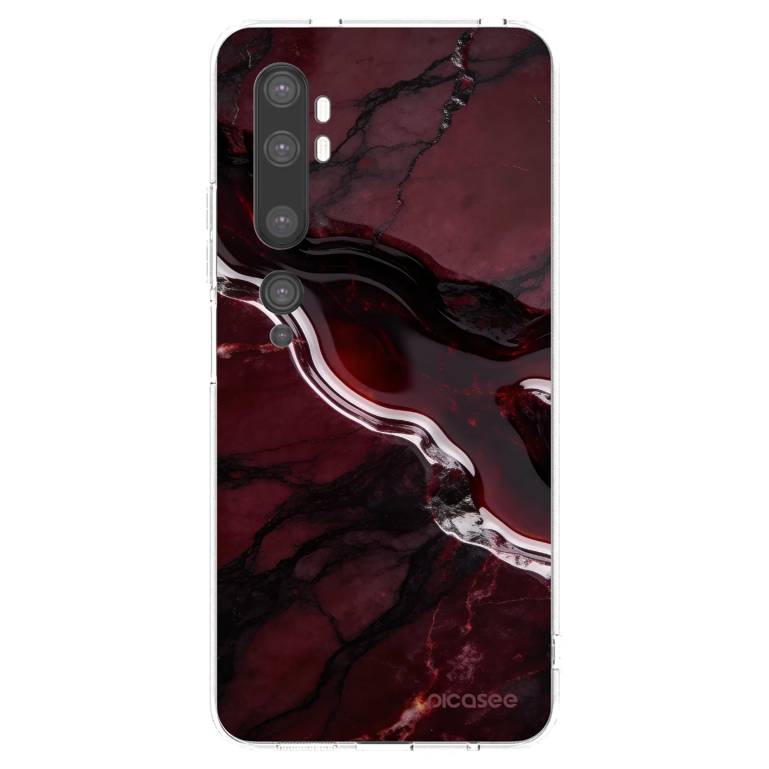 Picasee husă transparentă din silicon pentru Xiaomi Mi Note 10 (Pro) - Cherry stone