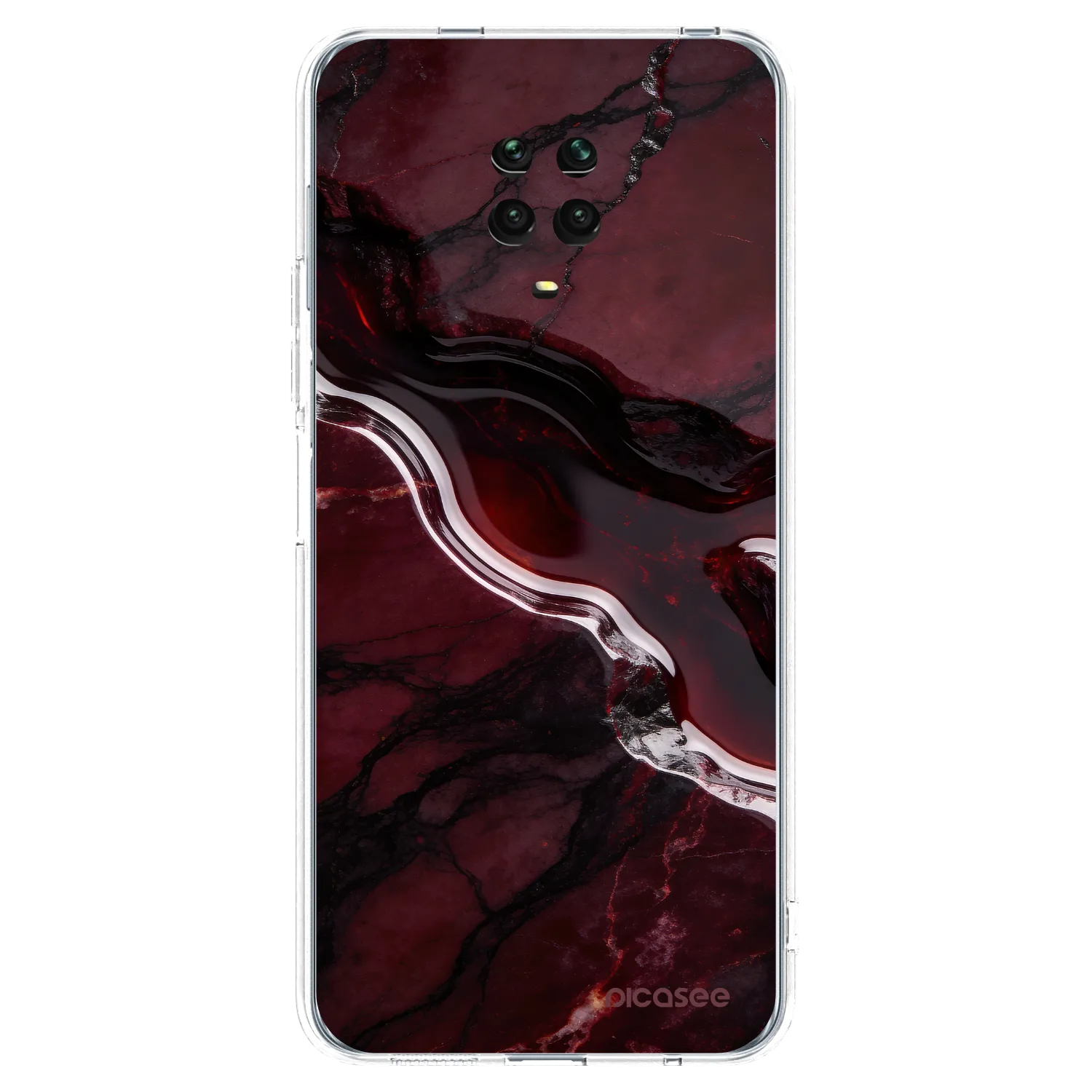 Picasee husă transparentă din silicon pentru Xiaomi Redmi Note 9S - Cherry stone