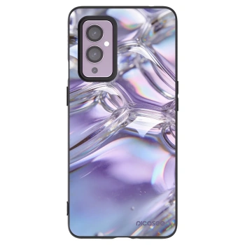 Picasee husă neagră din silicon pentru OnePlus 9 - Iridescent bubbles
