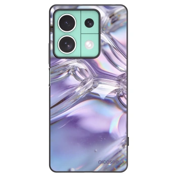 Picasee husă neagră din silicon pentru Xiaomi Redmi Note 13 5G - Iridescent bubbles