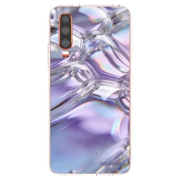 Picasee husă transparentă din silicon pentru Huawei P30 - Iridescent bubbles