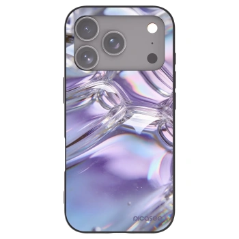 Picasee husă neagră din silicon pentru Apple iPhone 17 Pro - Iridescent bubbles