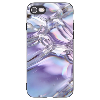 Picasee husă neagră din silicon pentru Apple iPhone SE 2020 - Iridescent bubbles