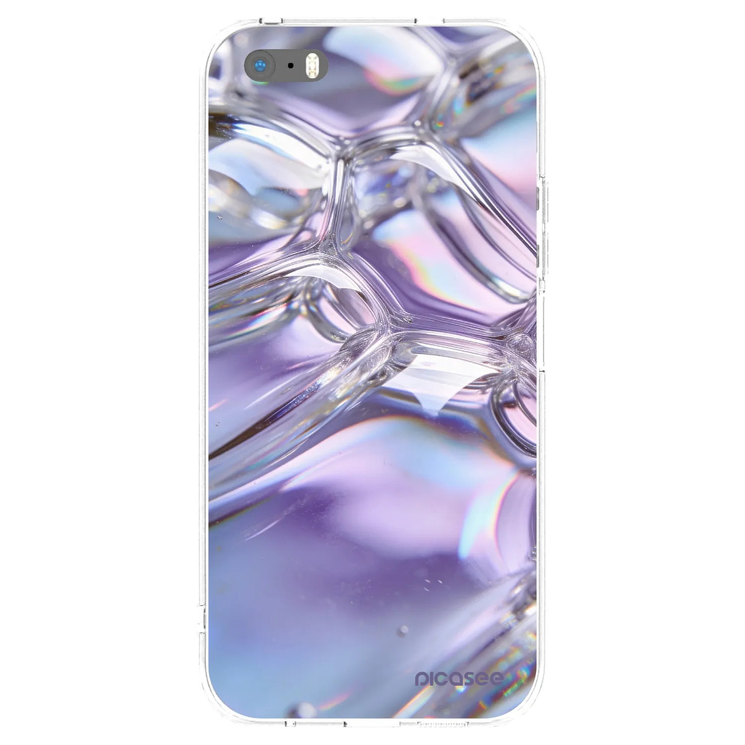 Picasee husă transparentă din silicon pentru Apple iPhone 5/5S/SE - Iridescent bubbles