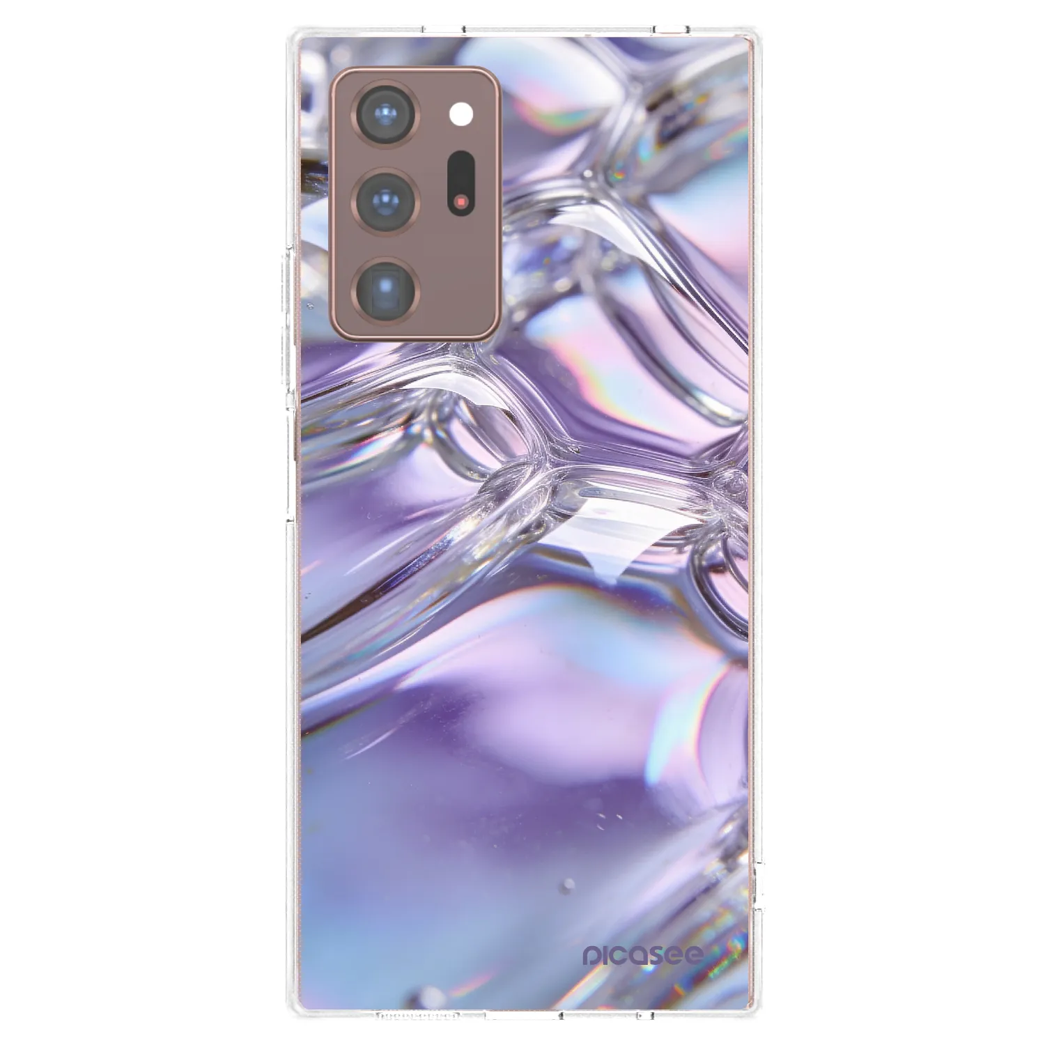 Picasee husă transparentă din silicon pentru Samsung Galaxy Note 20 Ultra - Iridescent bubbles
