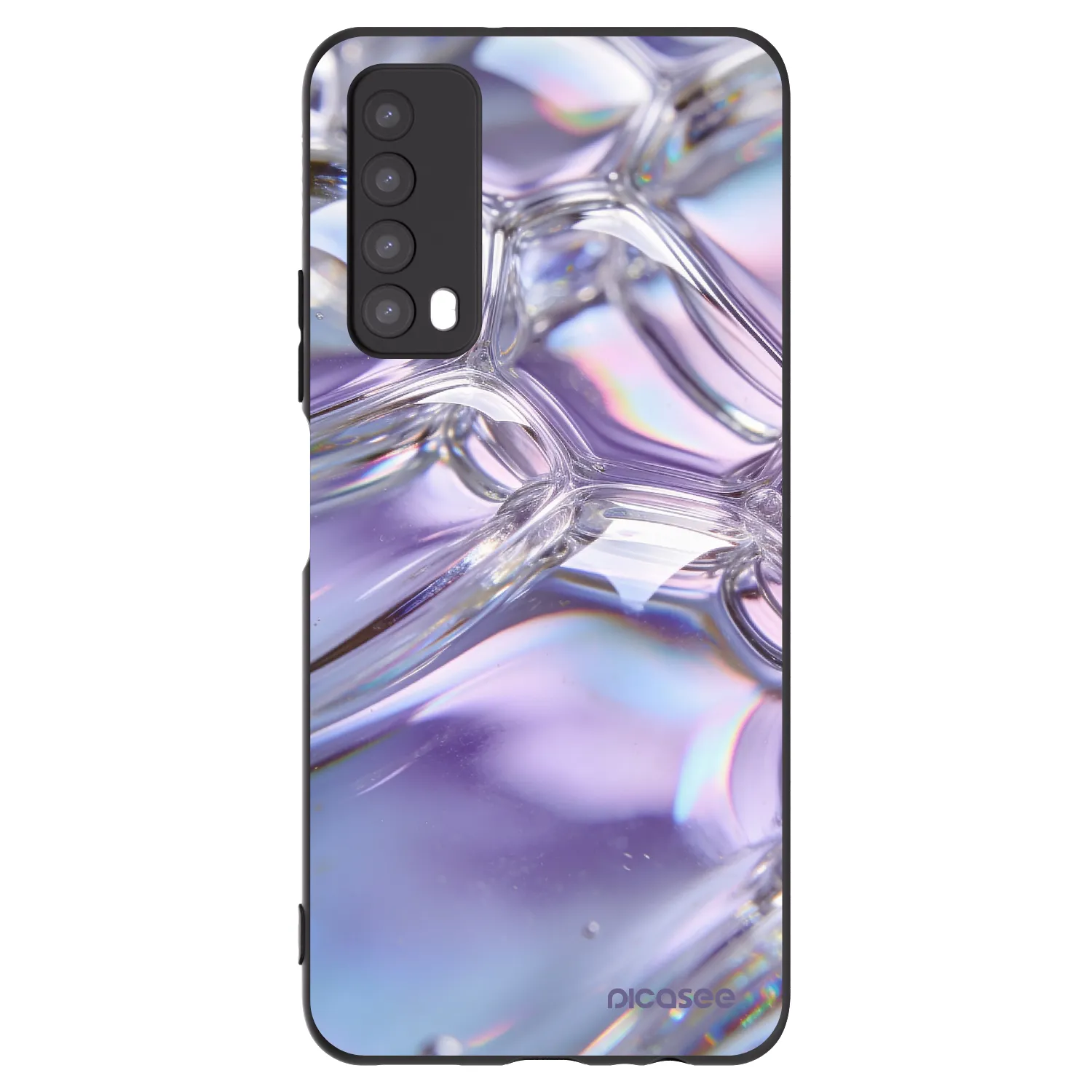 Picasee husă neagră din silicon pentru Huawei P Smart 2021 - Iridescent bubbles