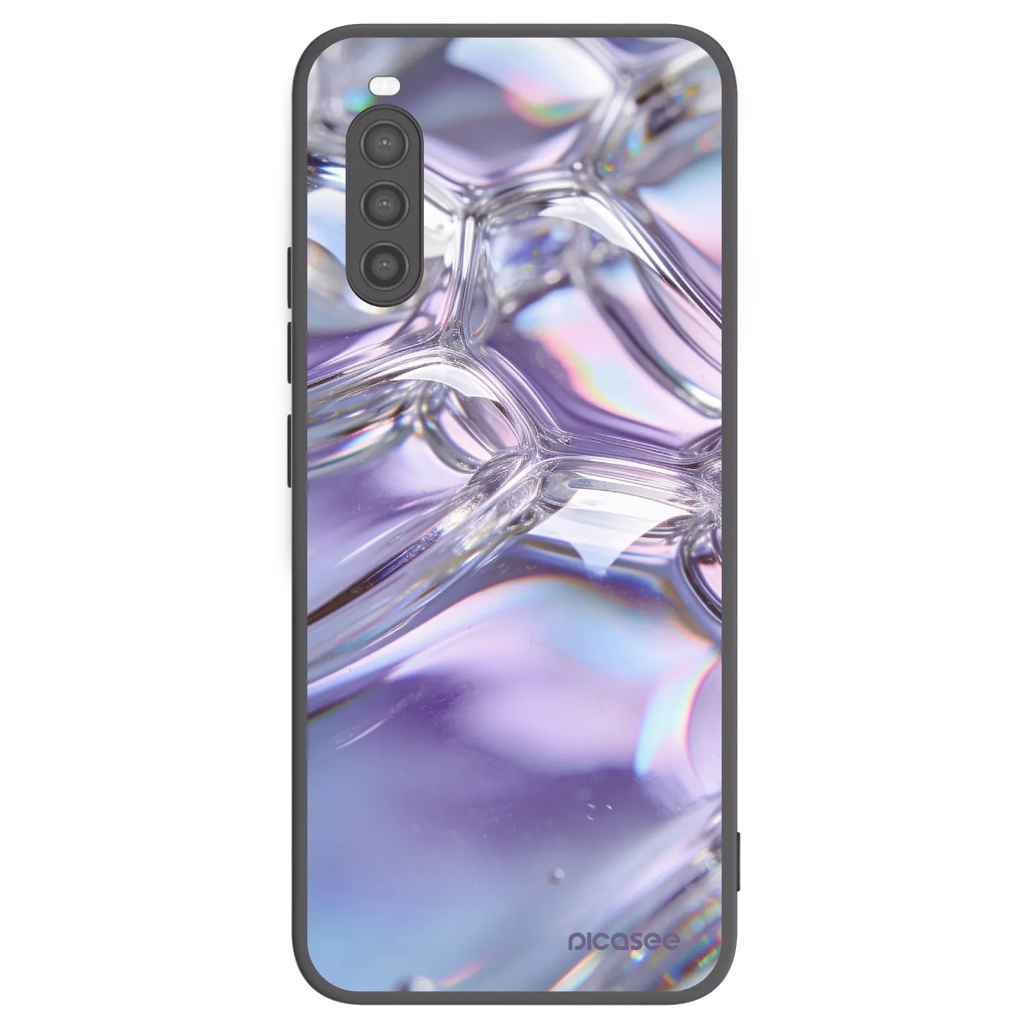 Picasee husă neagră din silicon pentru Sony Xperia 10 II - Iridescent bubbles
