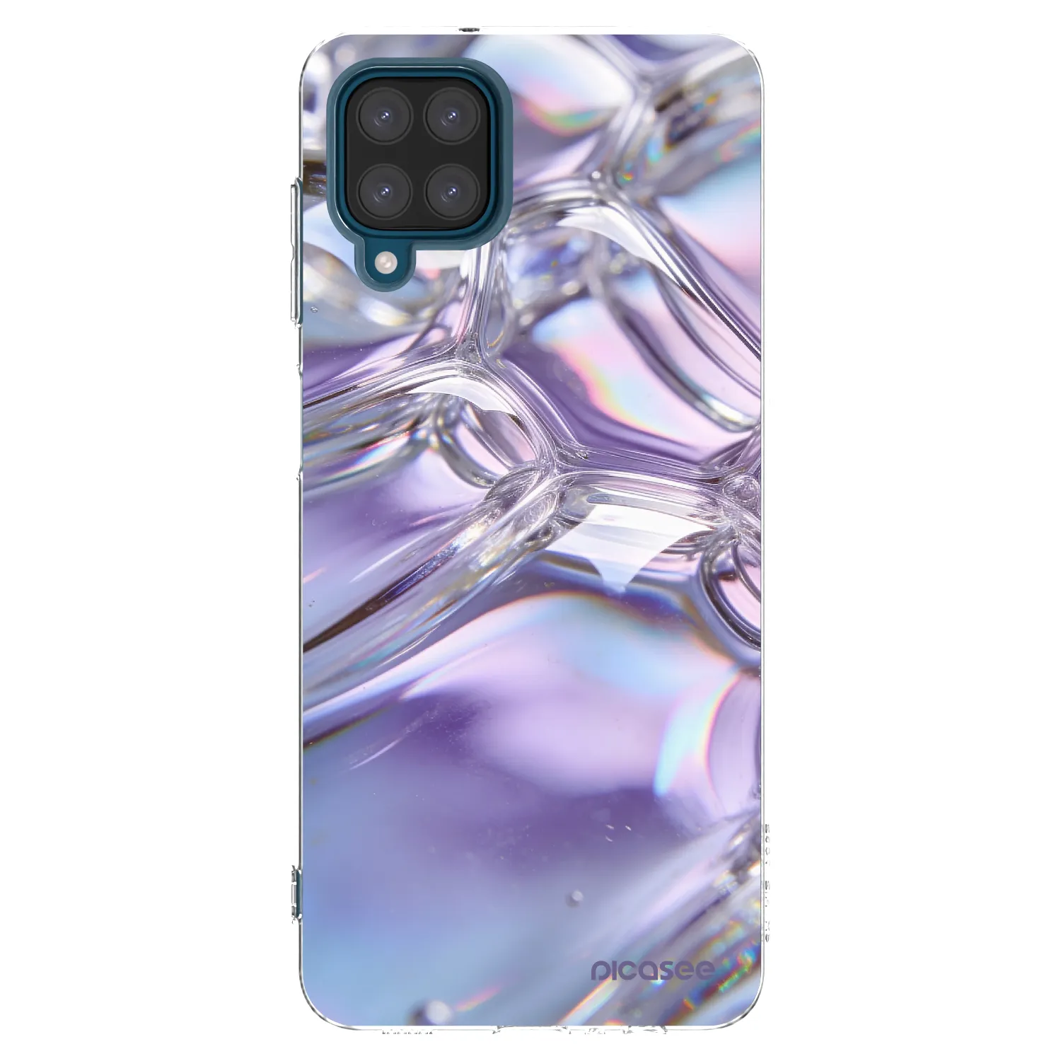 Picasee husă transparentă din silicon pentru Samsung Galaxy A12 A125F - Iridescent bubbles