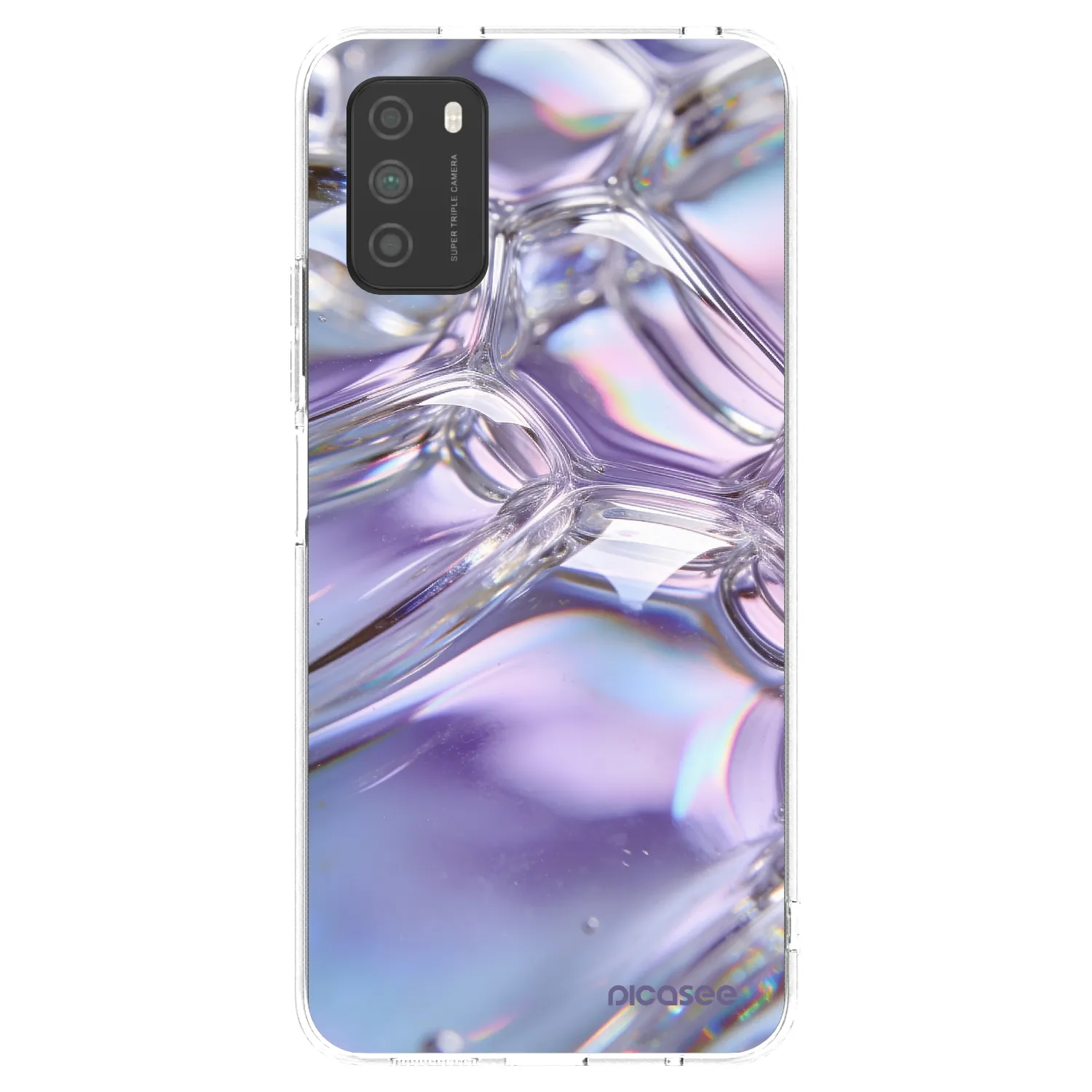 Picasee husă transparentă din silicon pentru Xiaomi Poco M3 - Iridescent bubbles