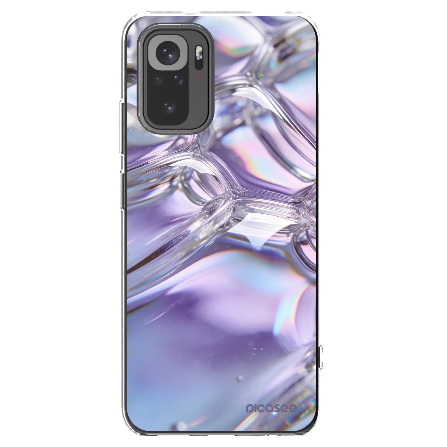 Picasee husă transparentă din silicon pentru Xiaomi Redmi Note 10 - Iridescent bubbles