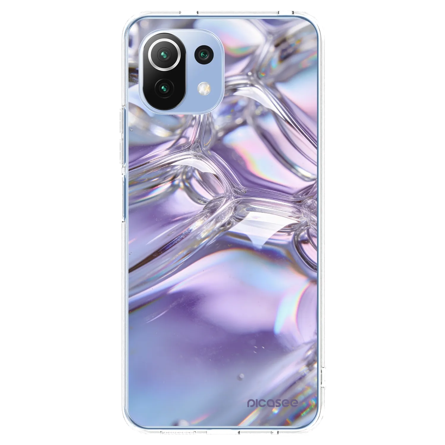 Picasee husă transparentă din silicon pentru Xiaomi Mi 11 Lite - Iridescent bubbles