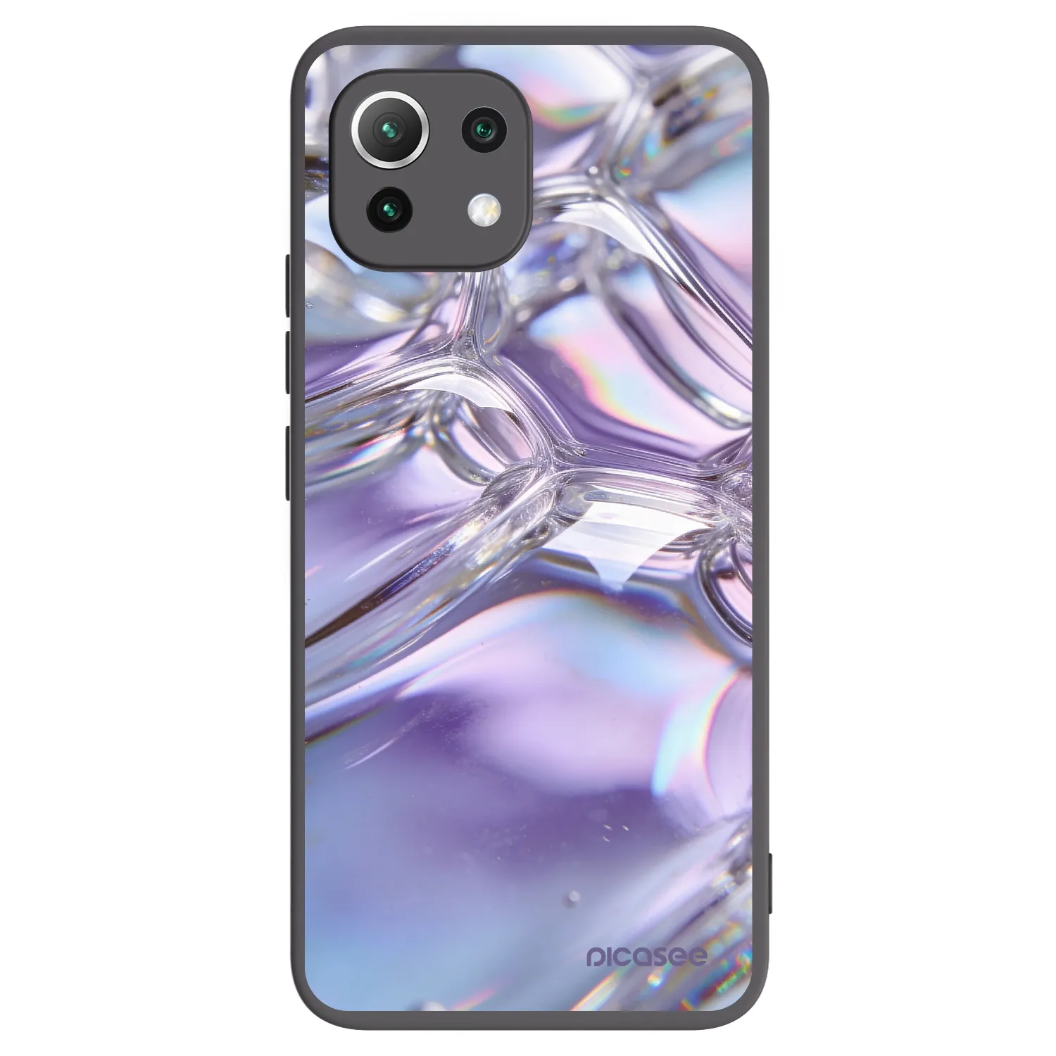 Picasee husă neagră din silicon pentru Xiaomi Mi 11 Lite - Iridescent bubbles